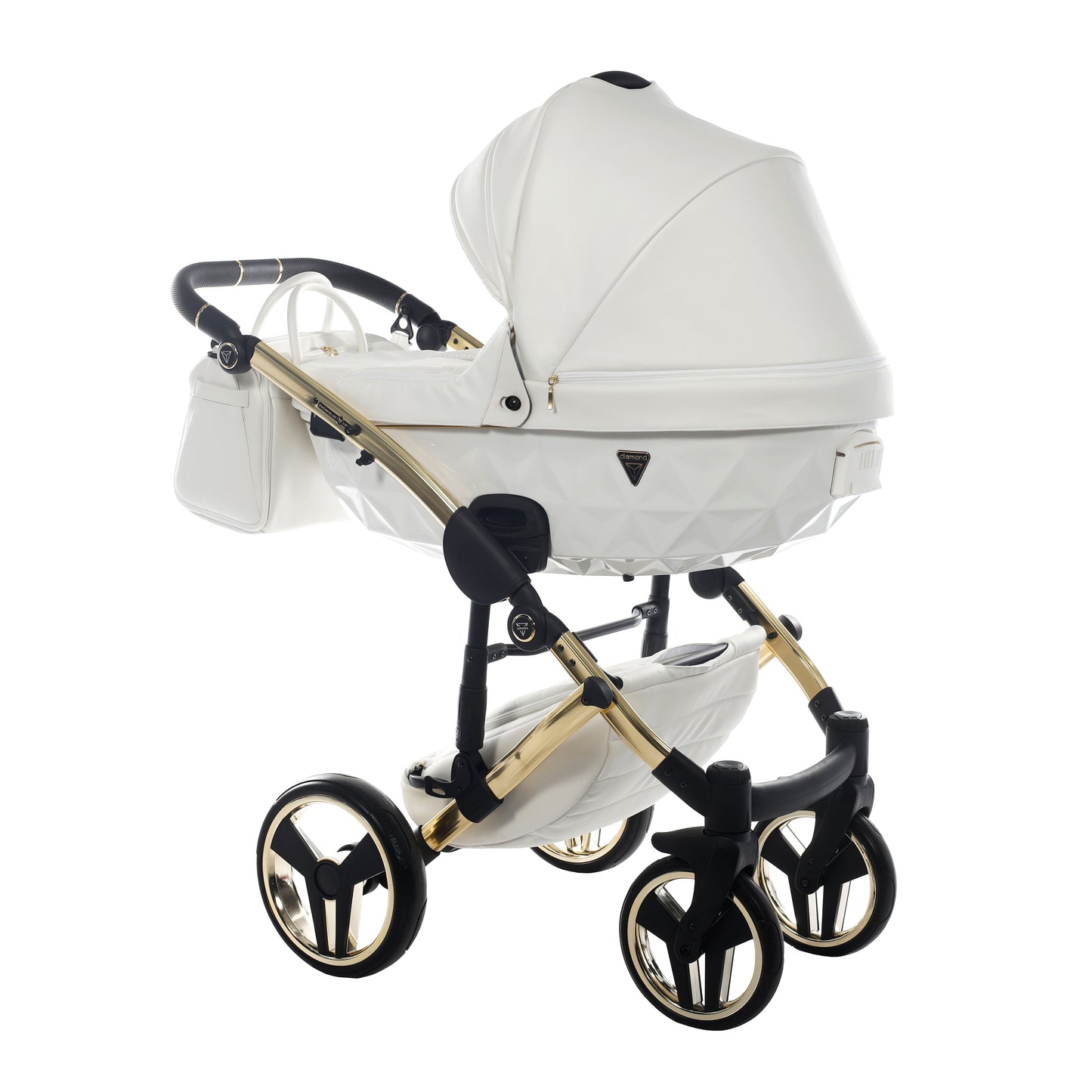 Junama INDIVIDUAL 2 in 1 , prams and stroller, WHITE and GOLD