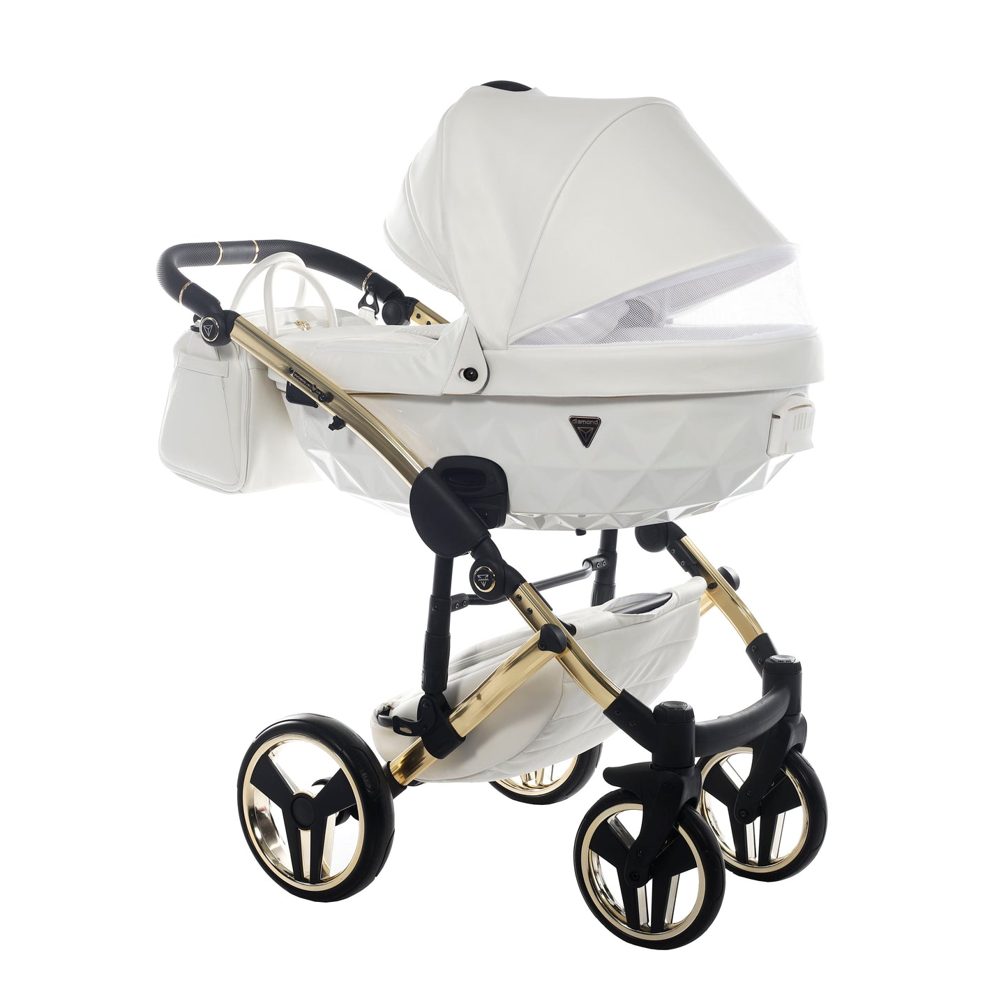 Junama INDIVIDUAL 2 in 1 , prams and stroller, WHITE and GOLD