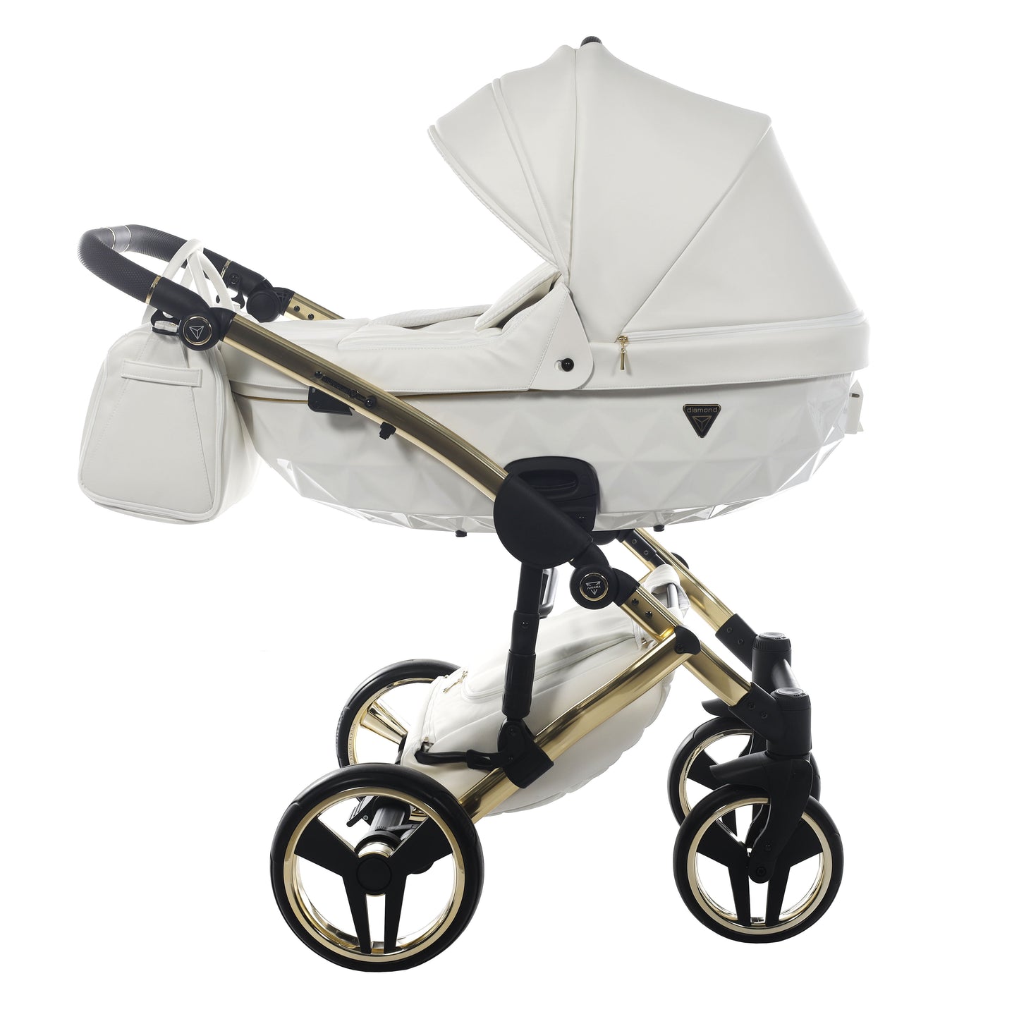 Junama INDIVIDUAL 2 in 1 , prams and stroller, WHITE and GOLD