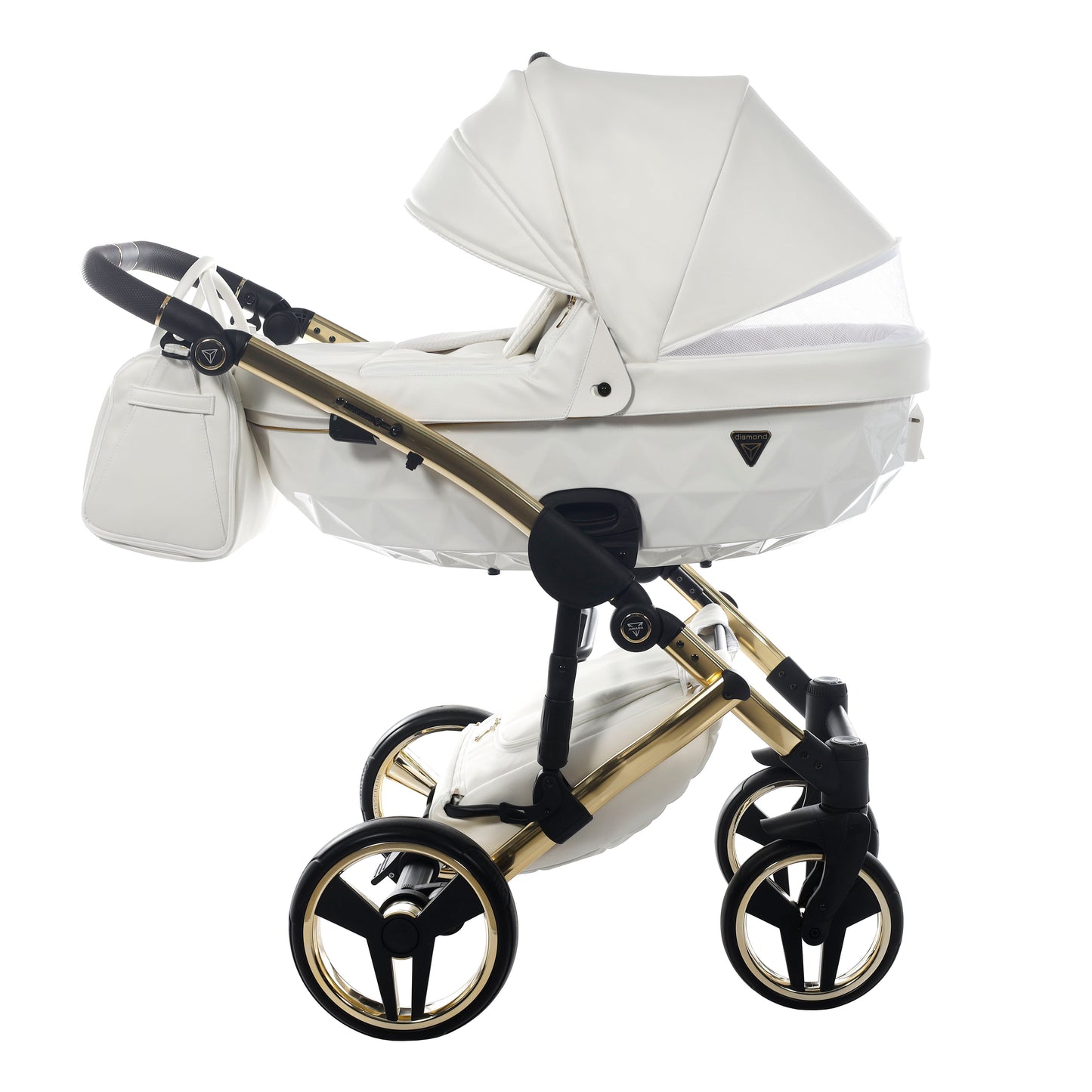 Junama INDIVIDUAL 2 in 1 , prams and stroller, WHITE and GOLD