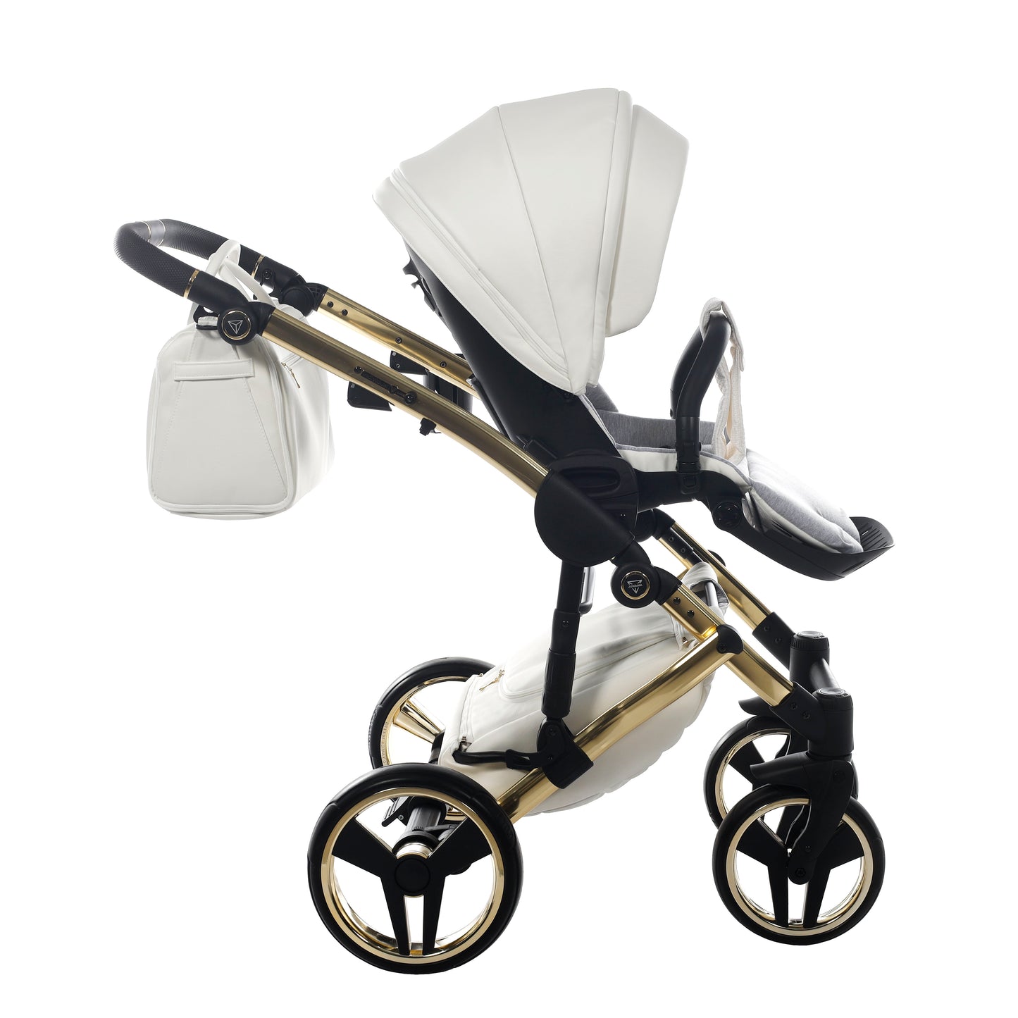 Junama INDIVIDUAL 2 in 1 , prams and stroller, WHITE and GOLD
