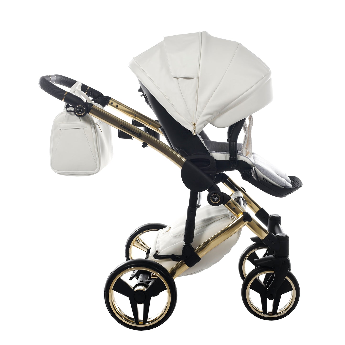 Junama INDIVIDUAL 2 in 1 , prams and stroller, WHITE and GOLD