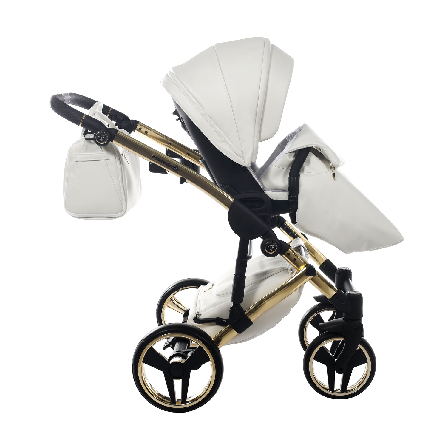 Junama INDIVIDUAL 2 in 1 , prams and stroller, WHITE and GOLD