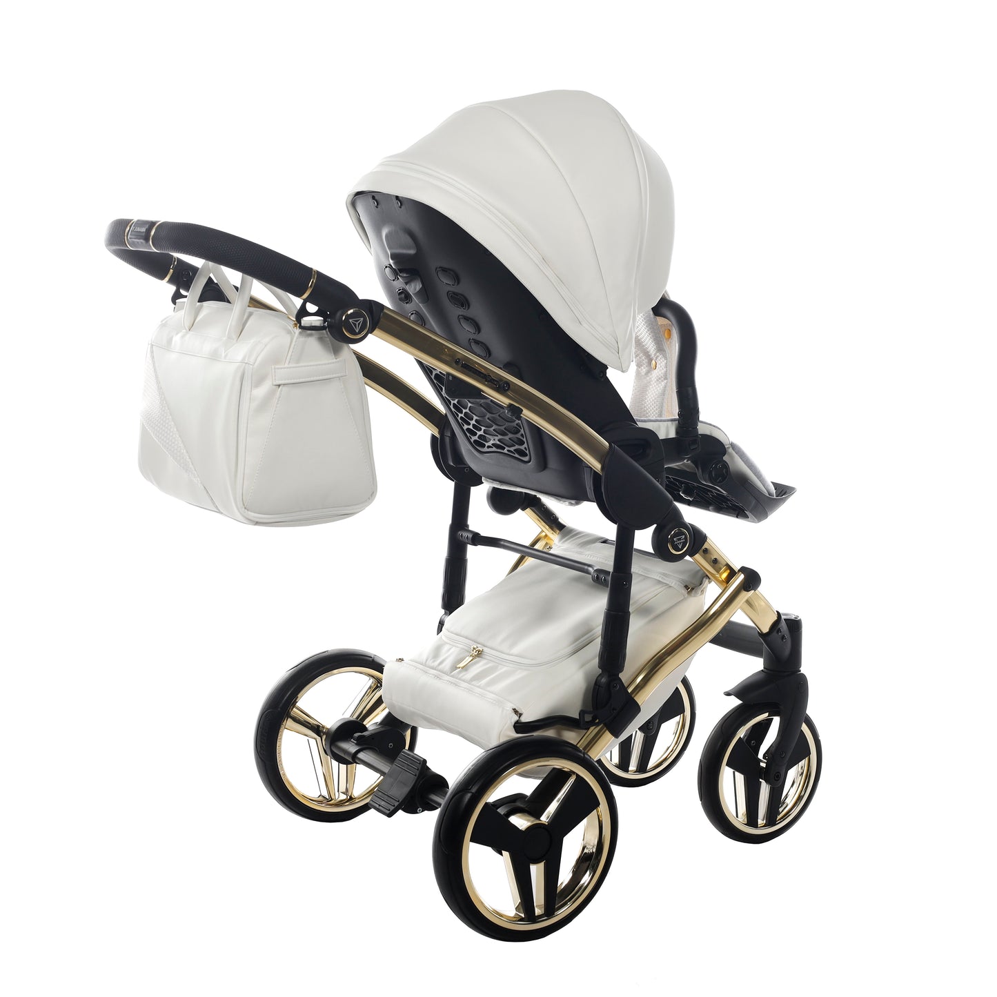 Junama INDIVIDUAL 2 in 1 , prams and stroller, WHITE and GOLD