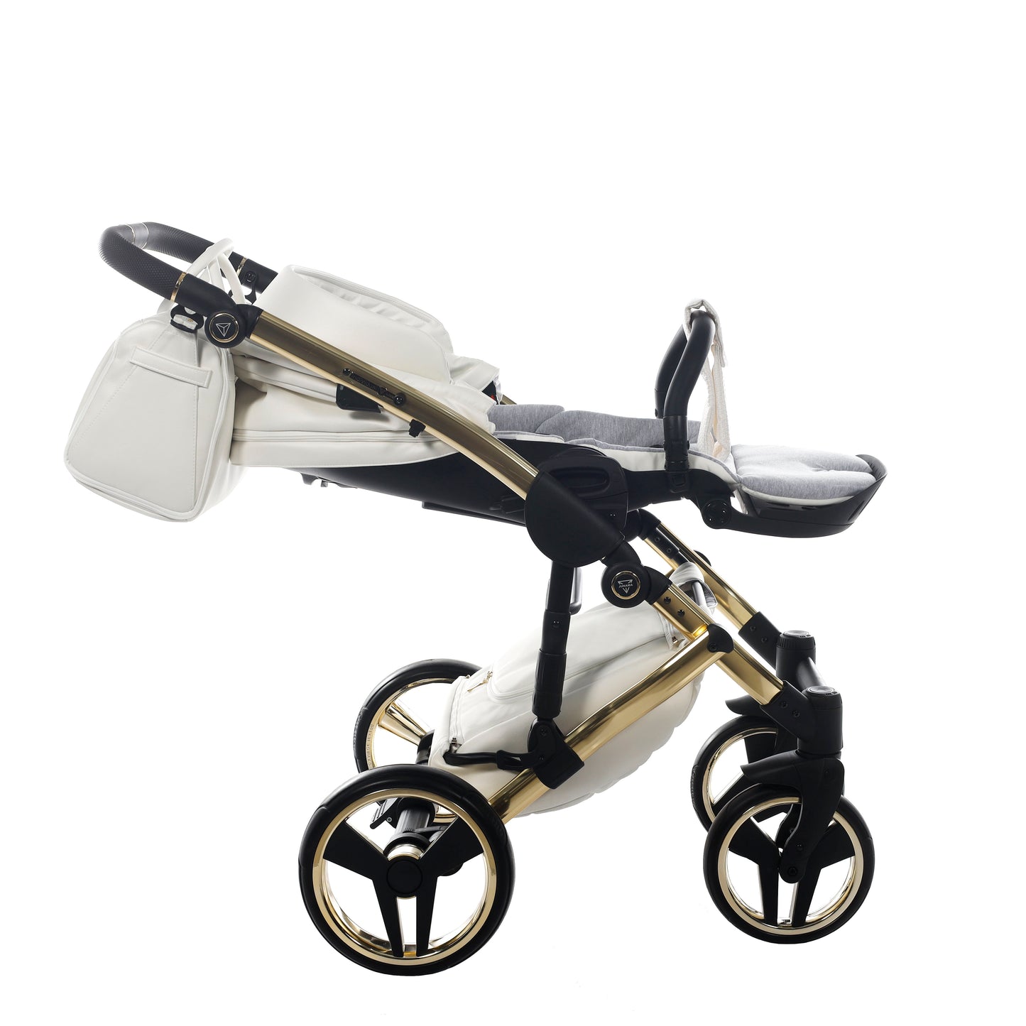 Junama INDIVIDUAL 2 in 1 , prams and stroller, WHITE and GOLD