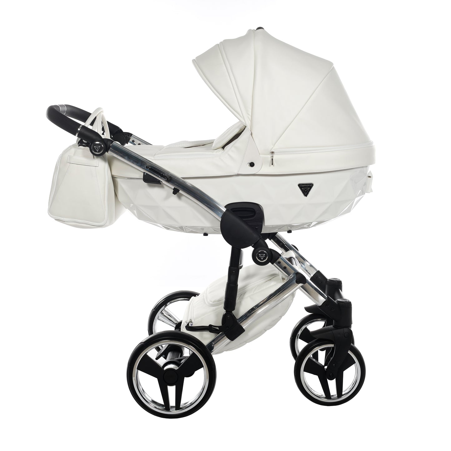 Junama INDIVIDUAL 2 in 1 , prams and stroller, WHITE and SILVER