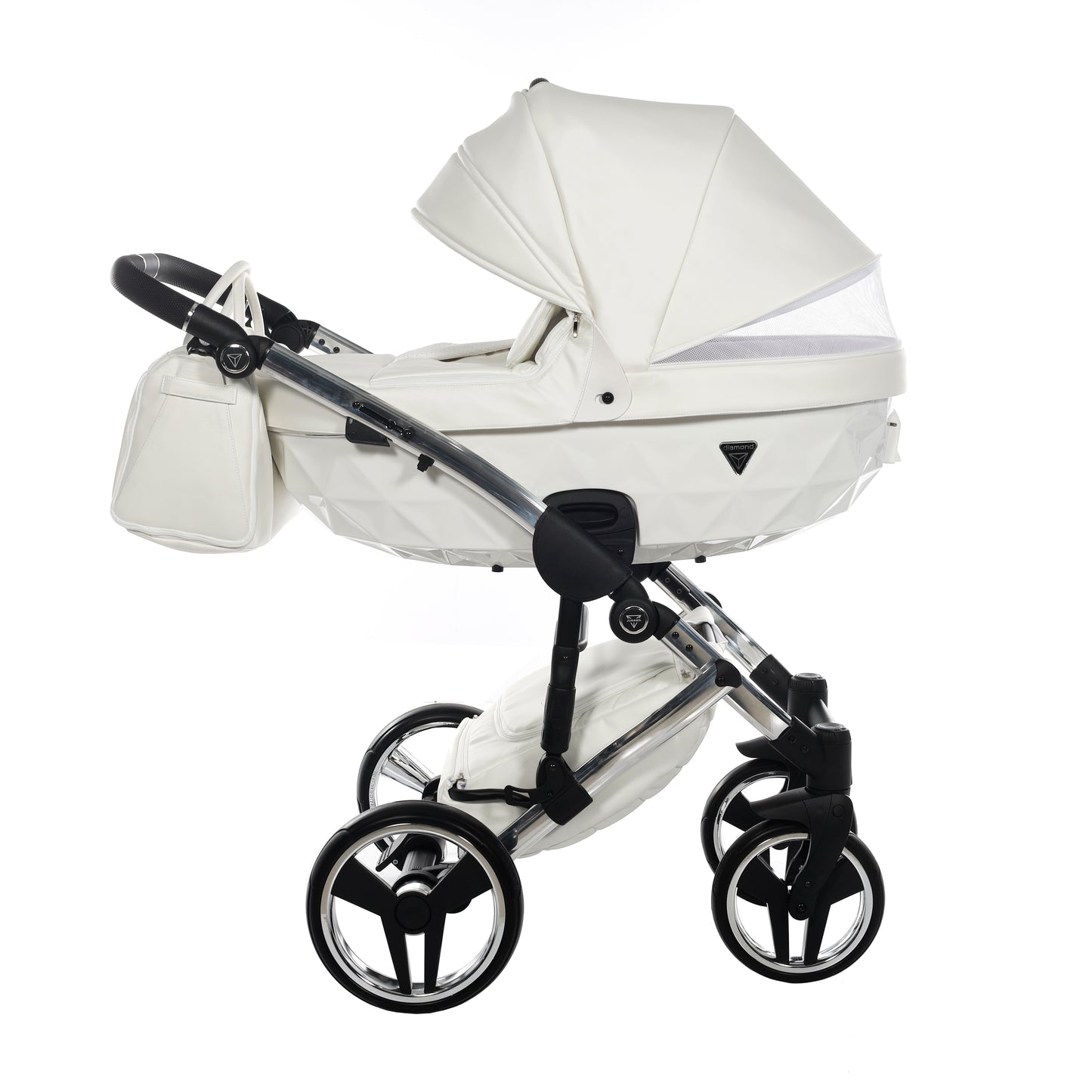 Junama INDIVIDUAL 2 in 1 , prams and stroller, WHITE and SILVER