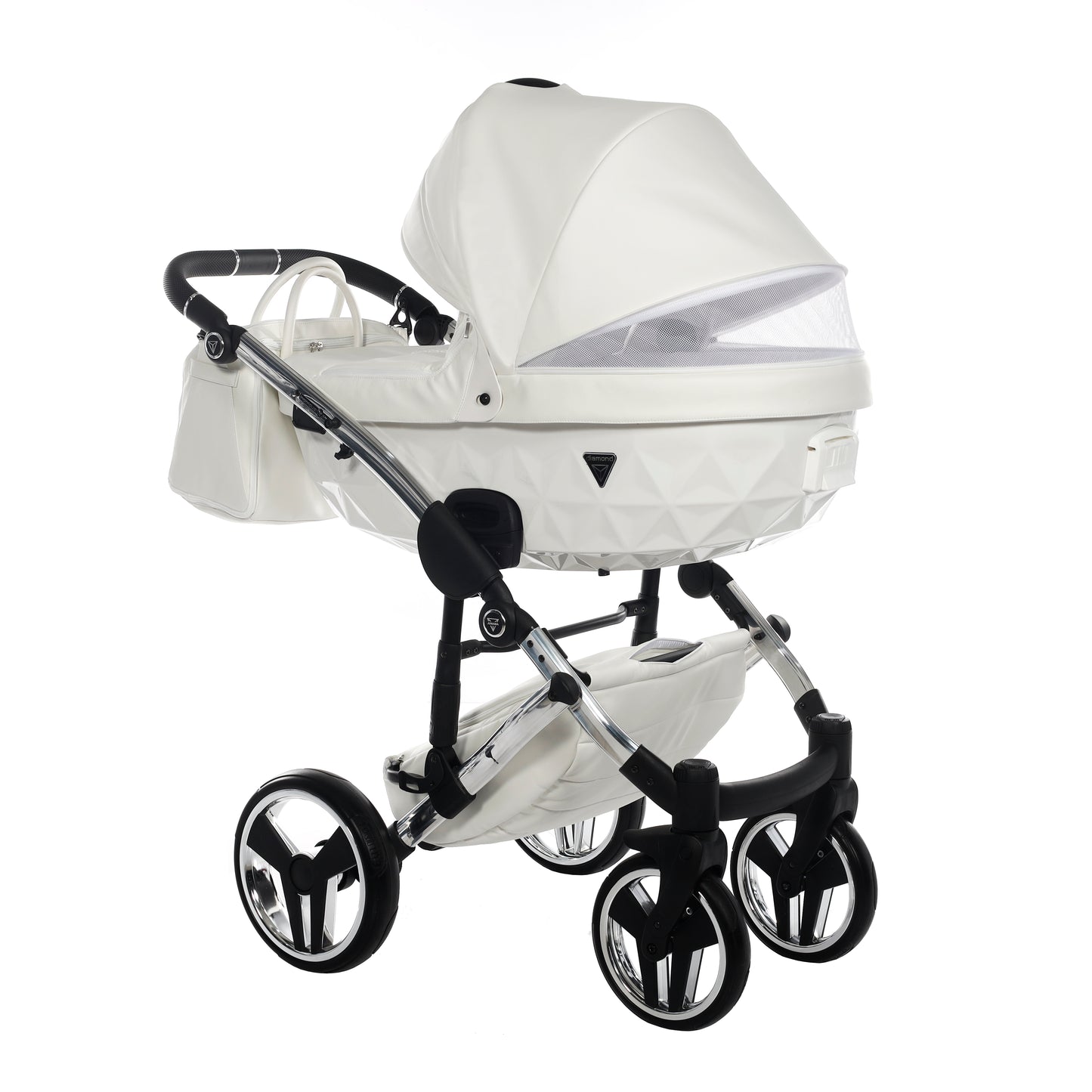 Junama INDIVIDUAL 2 in 1 , prams and stroller, WHITE and SILVER