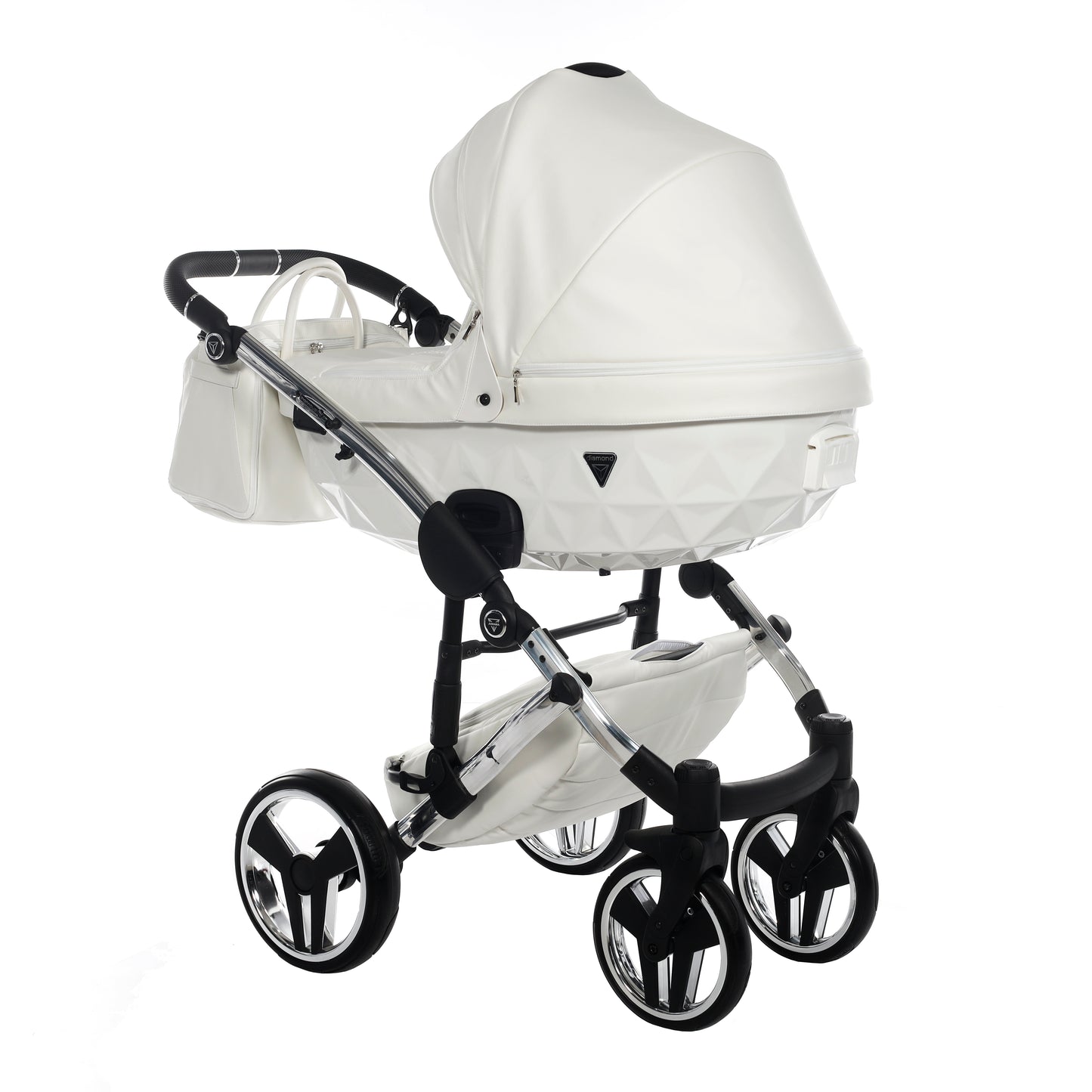 Junama INDIVIDUAL 2 in 1 , prams and stroller, WHITE and SILVER