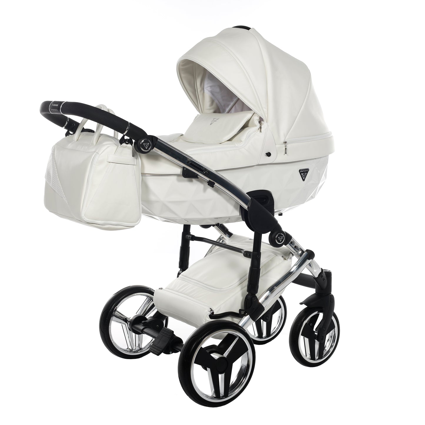Junama INDIVIDUAL 2 in 1 , prams and stroller, WHITE and SILVER