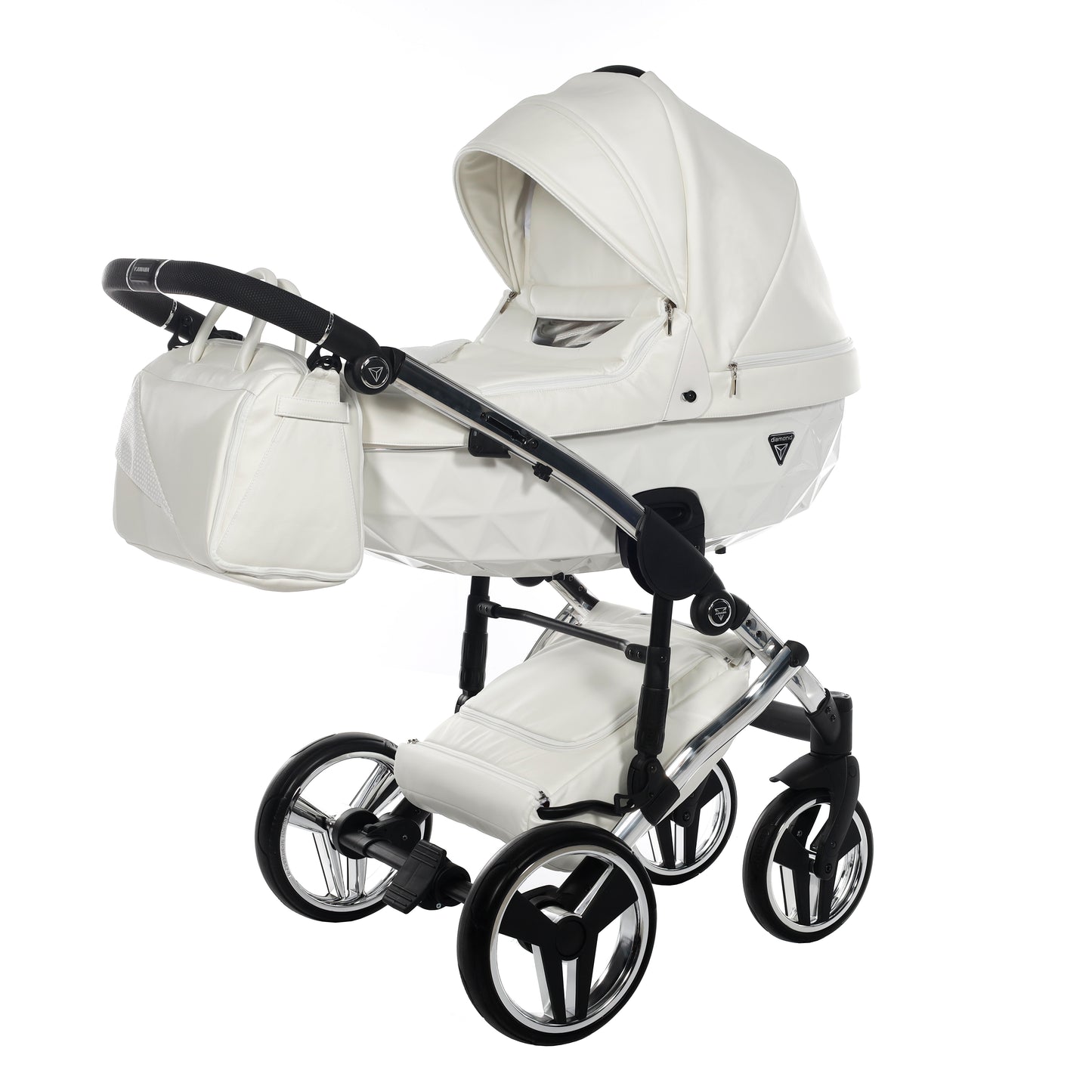 Junama INDIVIDUAL 2 in 1 , prams and stroller, WHITE and SILVER
