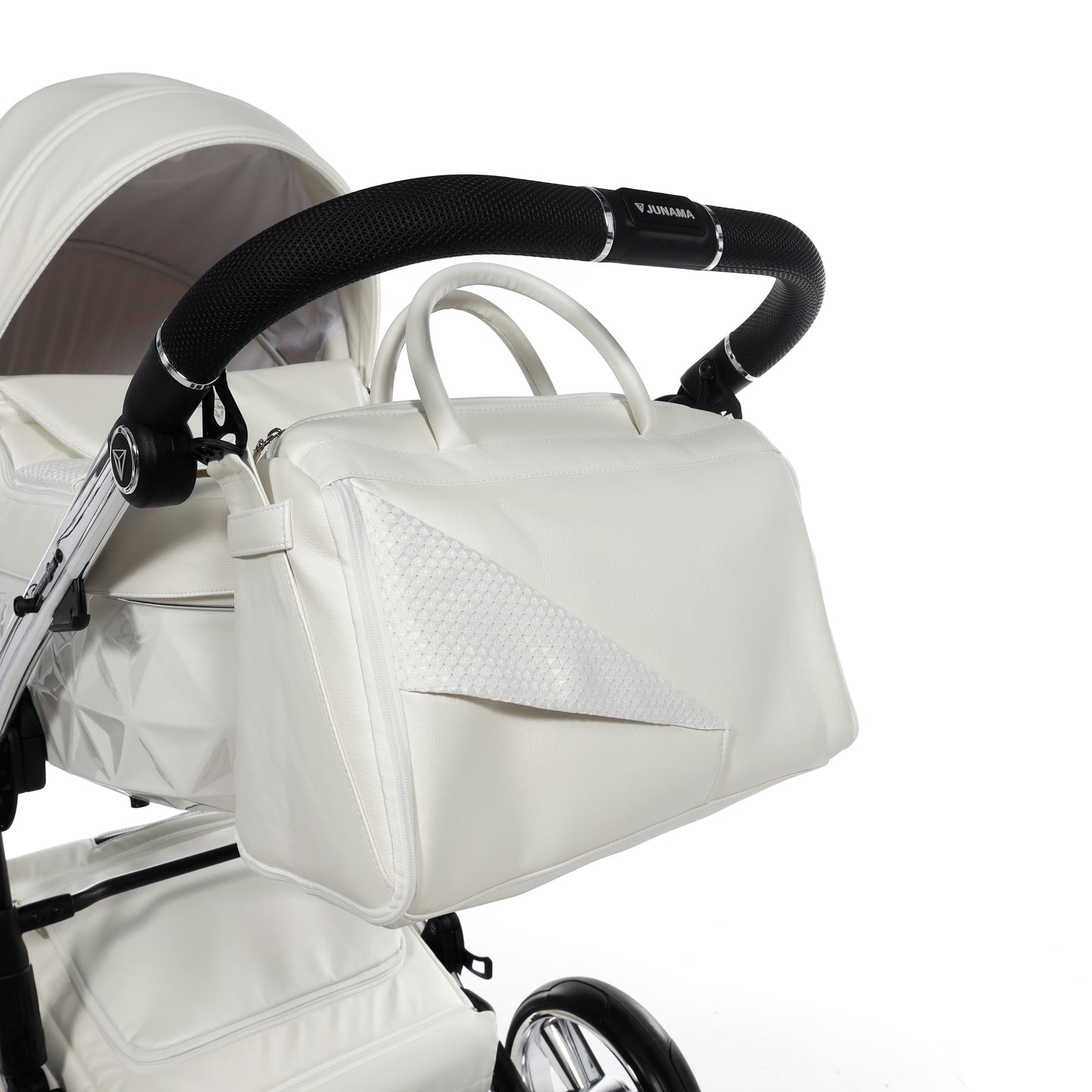 Junama INDIVIDUAL 2 in 1 , prams and stroller, WHITE and SILVER
