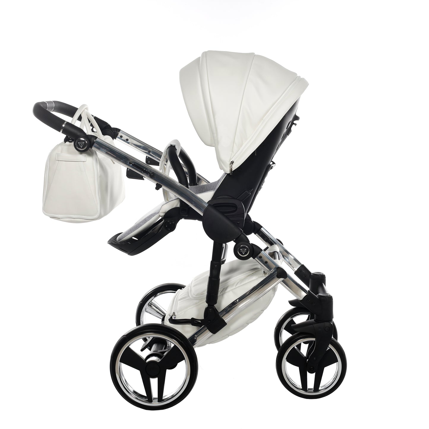 Junama INDIVIDUAL 2 in 1 , prams and stroller, WHITE and SILVER