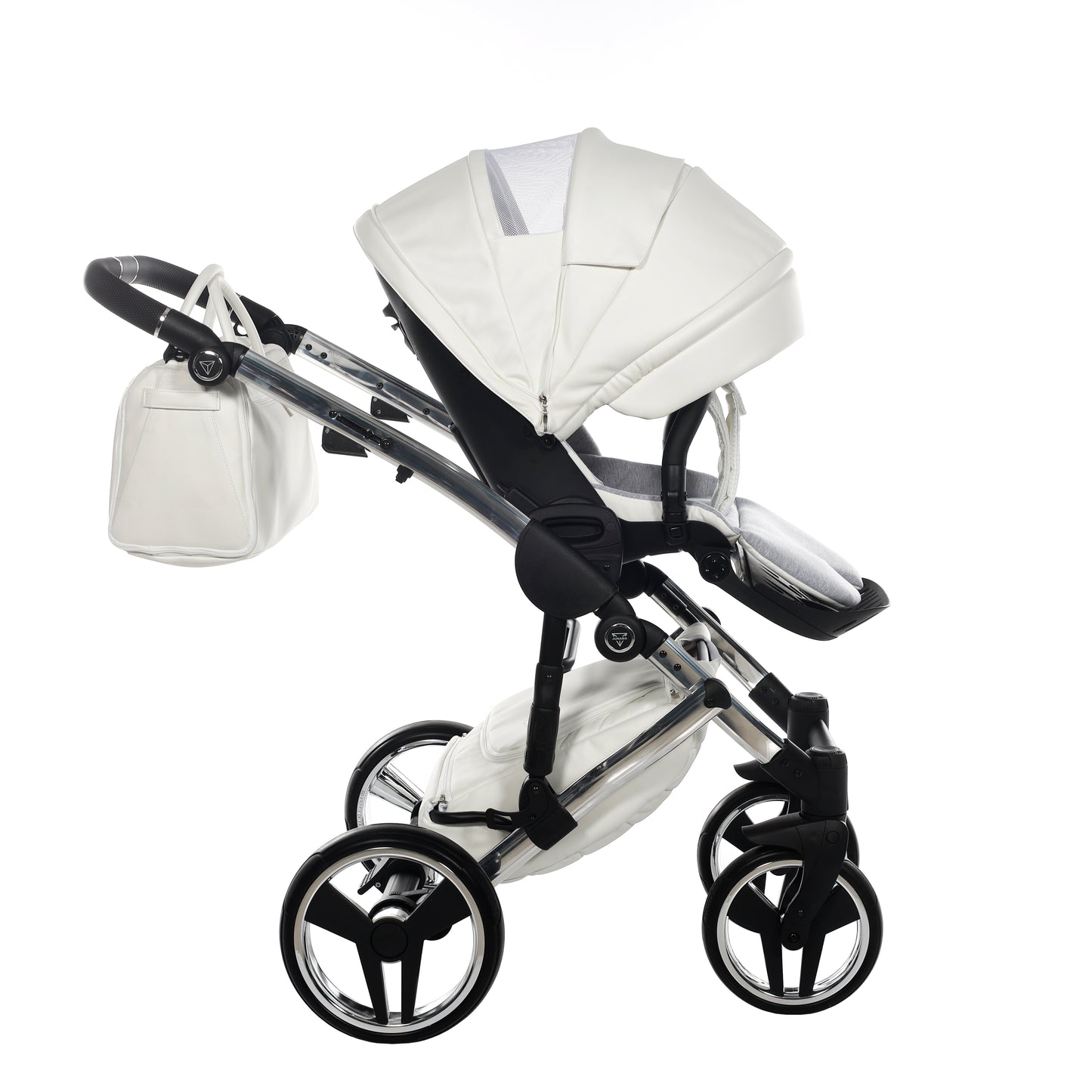 Junama INDIVIDUAL 2 in 1 , prams and stroller, WHITE and SILVER