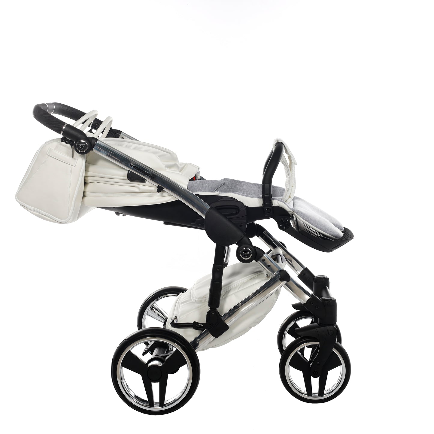 Junama INDIVIDUAL 2 in 1 , prams and stroller, WHITE and SILVER