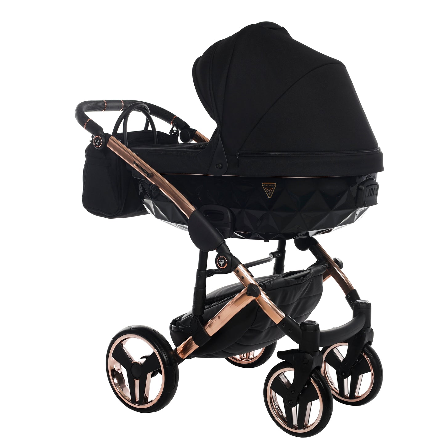 Junama INDIVIDUAL 2 in 1 , prams and stroller, BLACK and ROSE GOLD