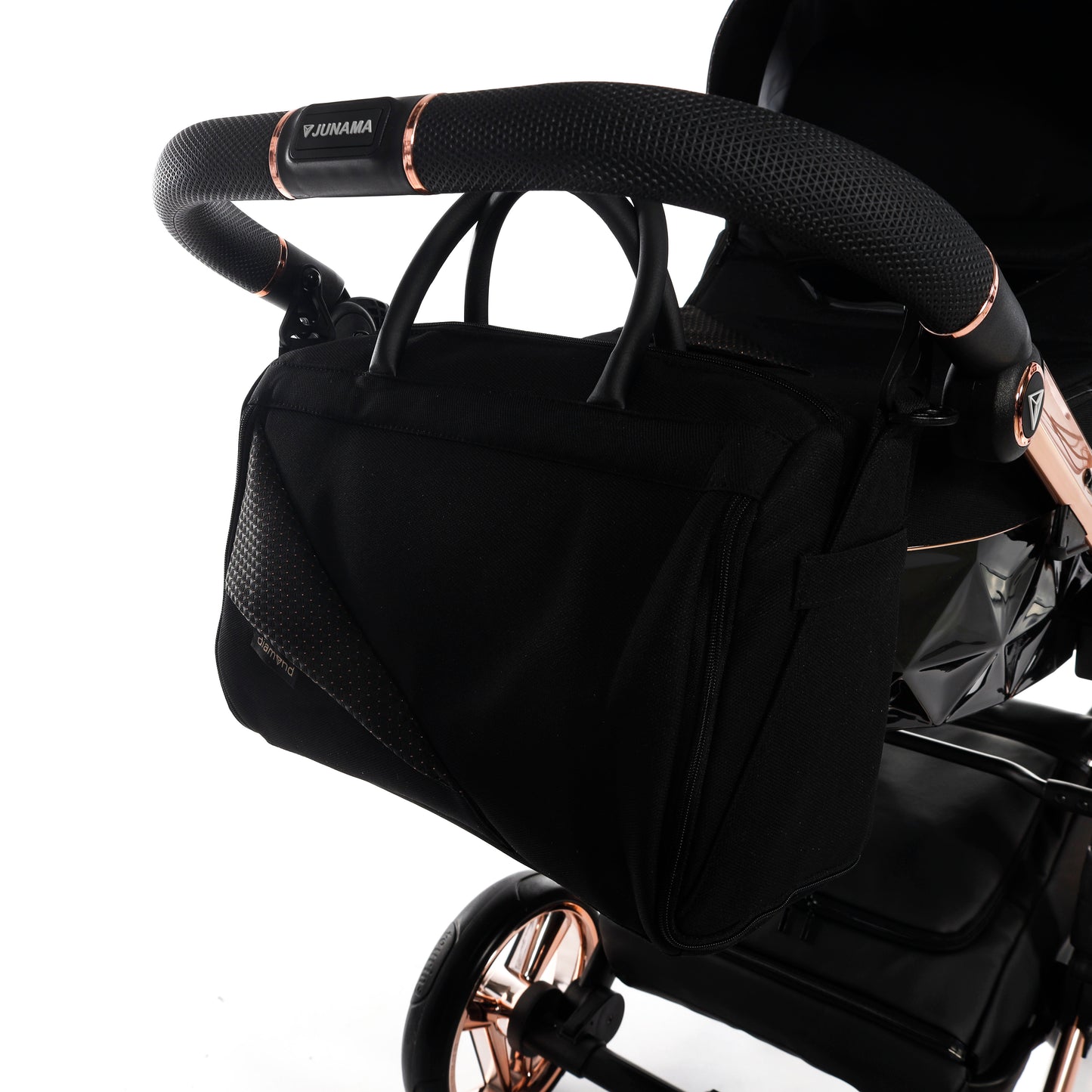 Junama INDIVIDUAL 2 in 1 , prams and stroller, BLACK and ROSE GOLD