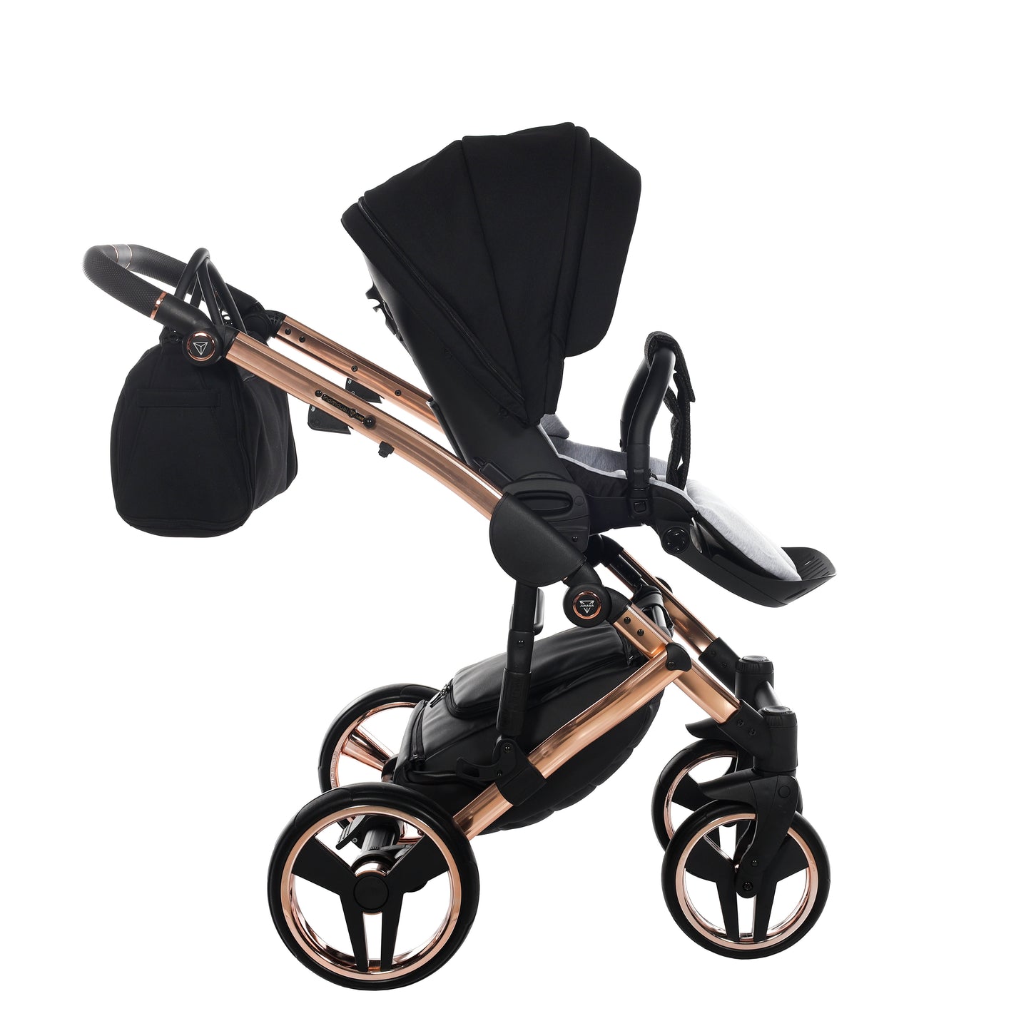 Junama INDIVIDUAL 2 in 1 , prams and stroller, BLACK and ROSE GOLD