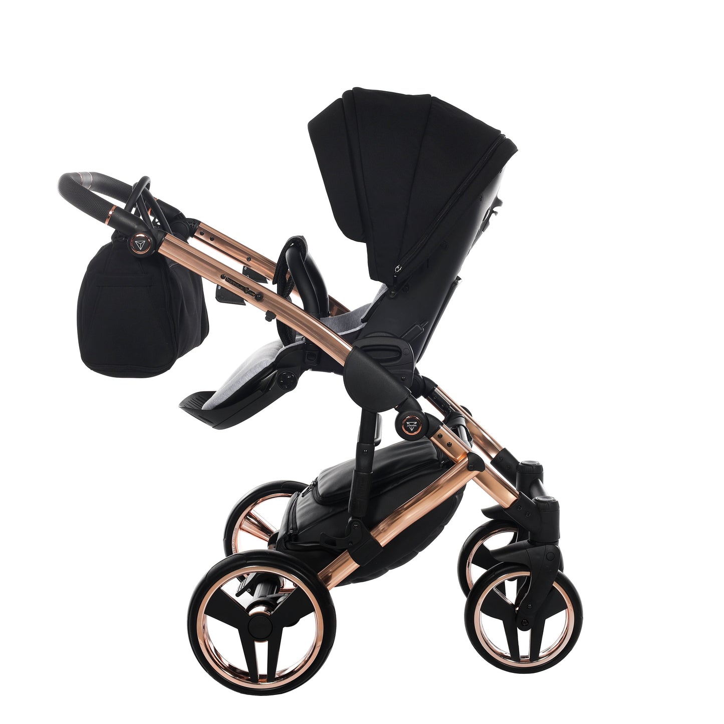 Junama INDIVIDUAL 2 in 1 , prams and stroller, BLACK and ROSE GOLD