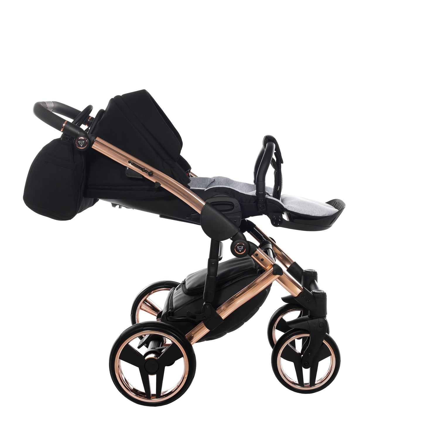 Junama INDIVIDUAL 2 in 1 , prams and stroller, BLACK and ROSE GOLD