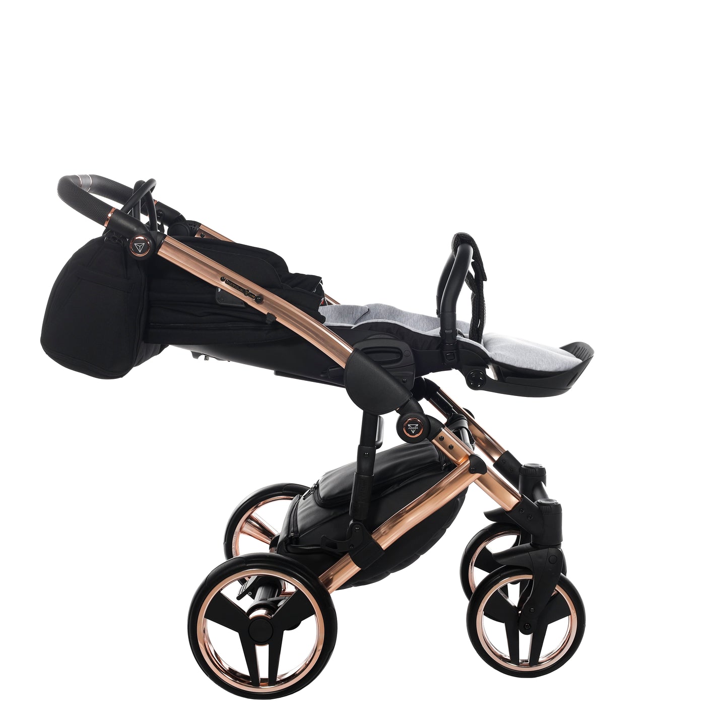 Junama INDIVIDUAL 2 in 1 , prams and stroller, BLACK and ROSE GOLD