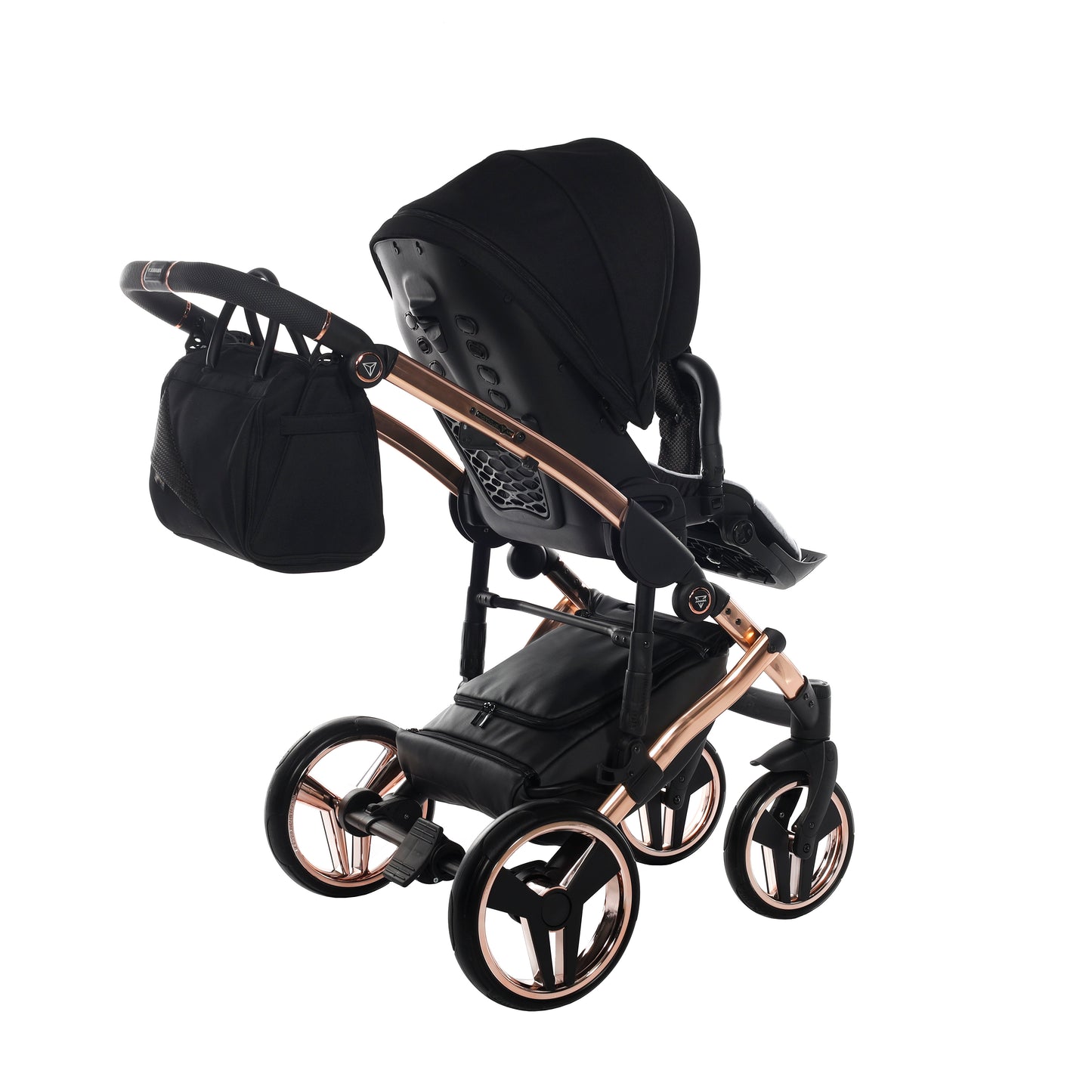 Junama INDIVIDUAL 2 in 1 , prams and stroller, BLACK and ROSE GOLD