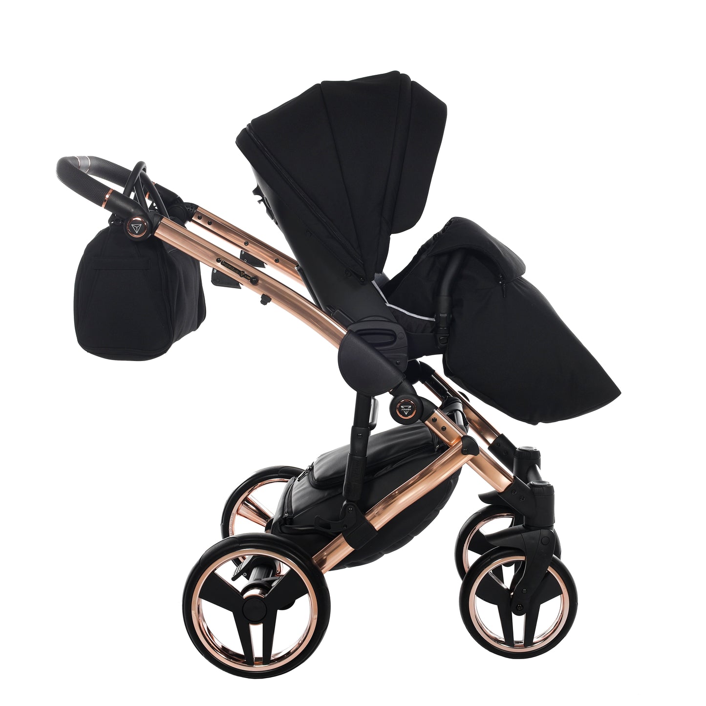 Junama INDIVIDUAL 2 in 1 , prams and stroller, BLACK and ROSE GOLD