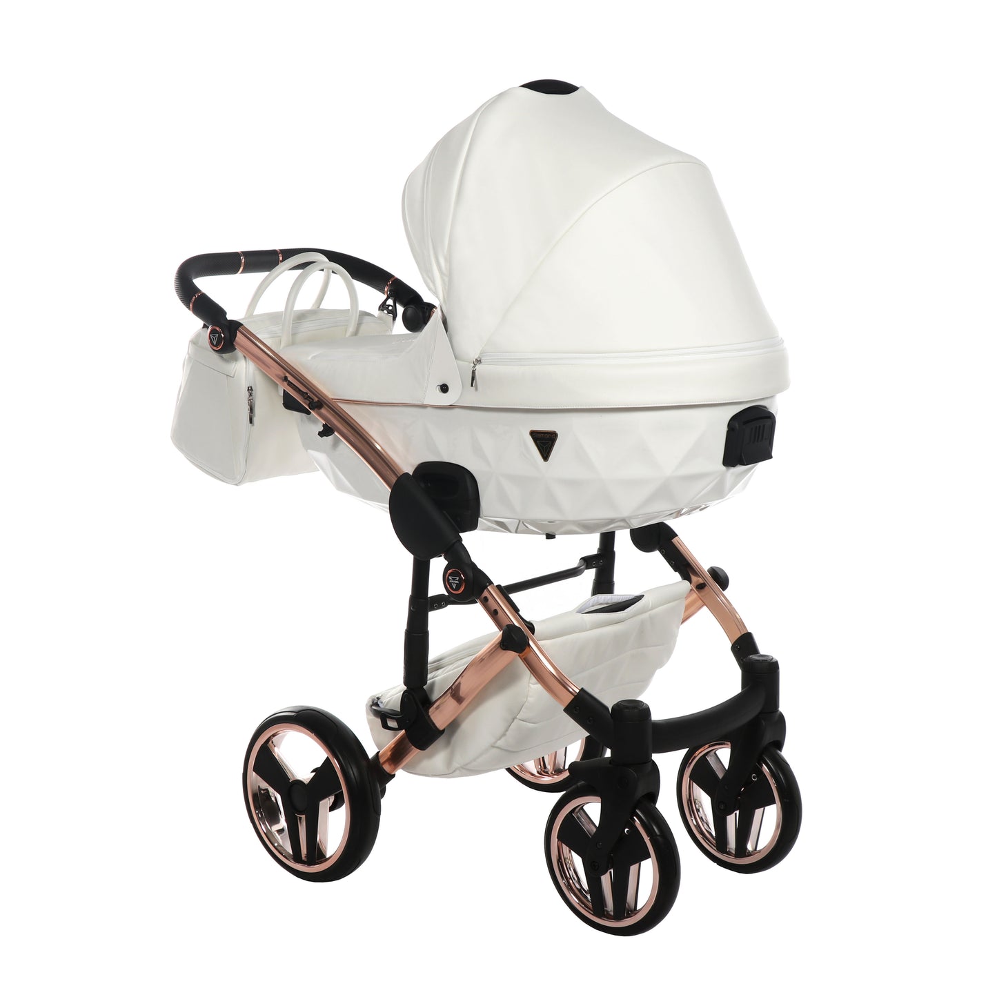 Junama INDIVIDUAL 2 in 1 , prams and stroller, WHITE and ROSE GOLD