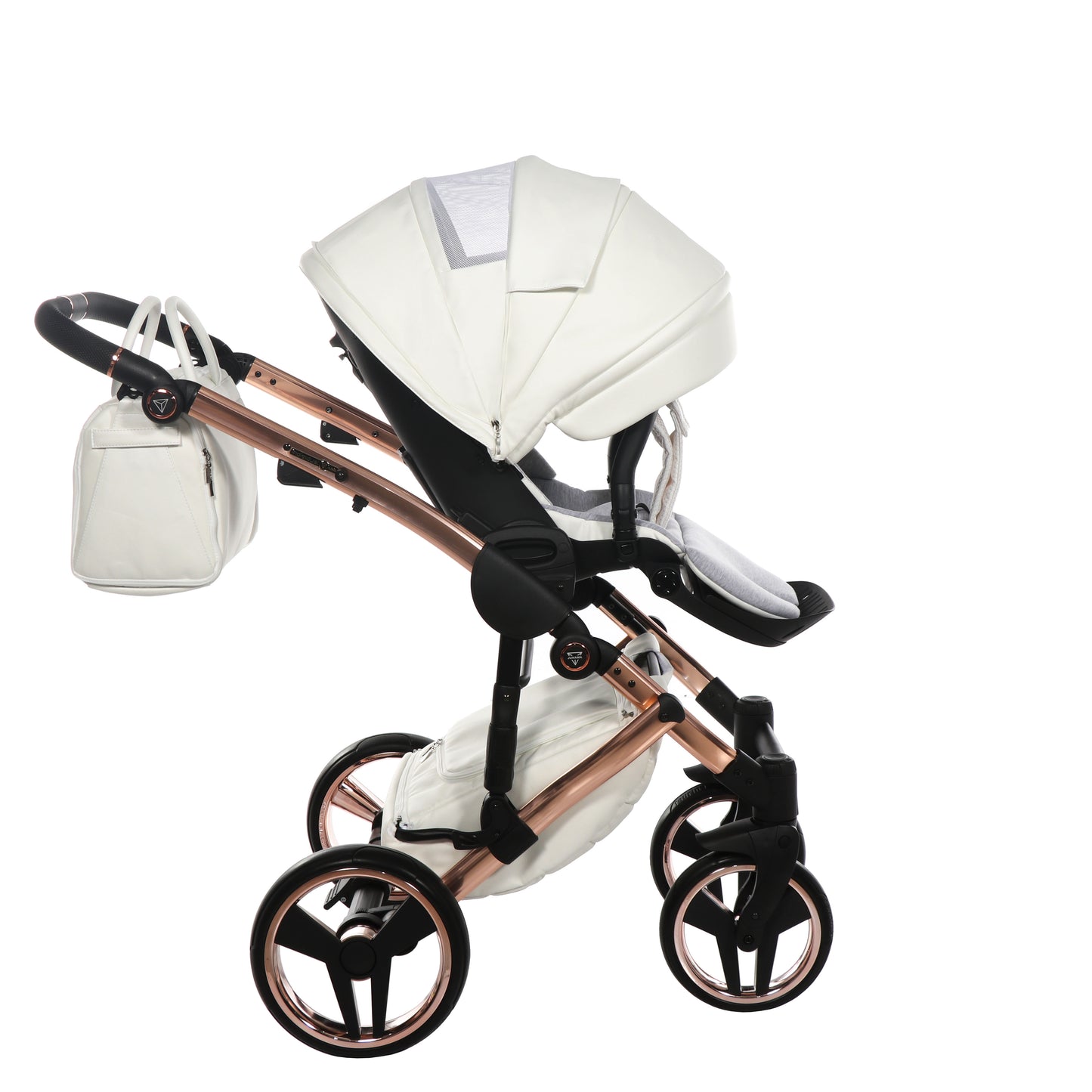 Junama INDIVIDUAL 2 in 1 , prams and stroller, WHITE and ROSE GOLD