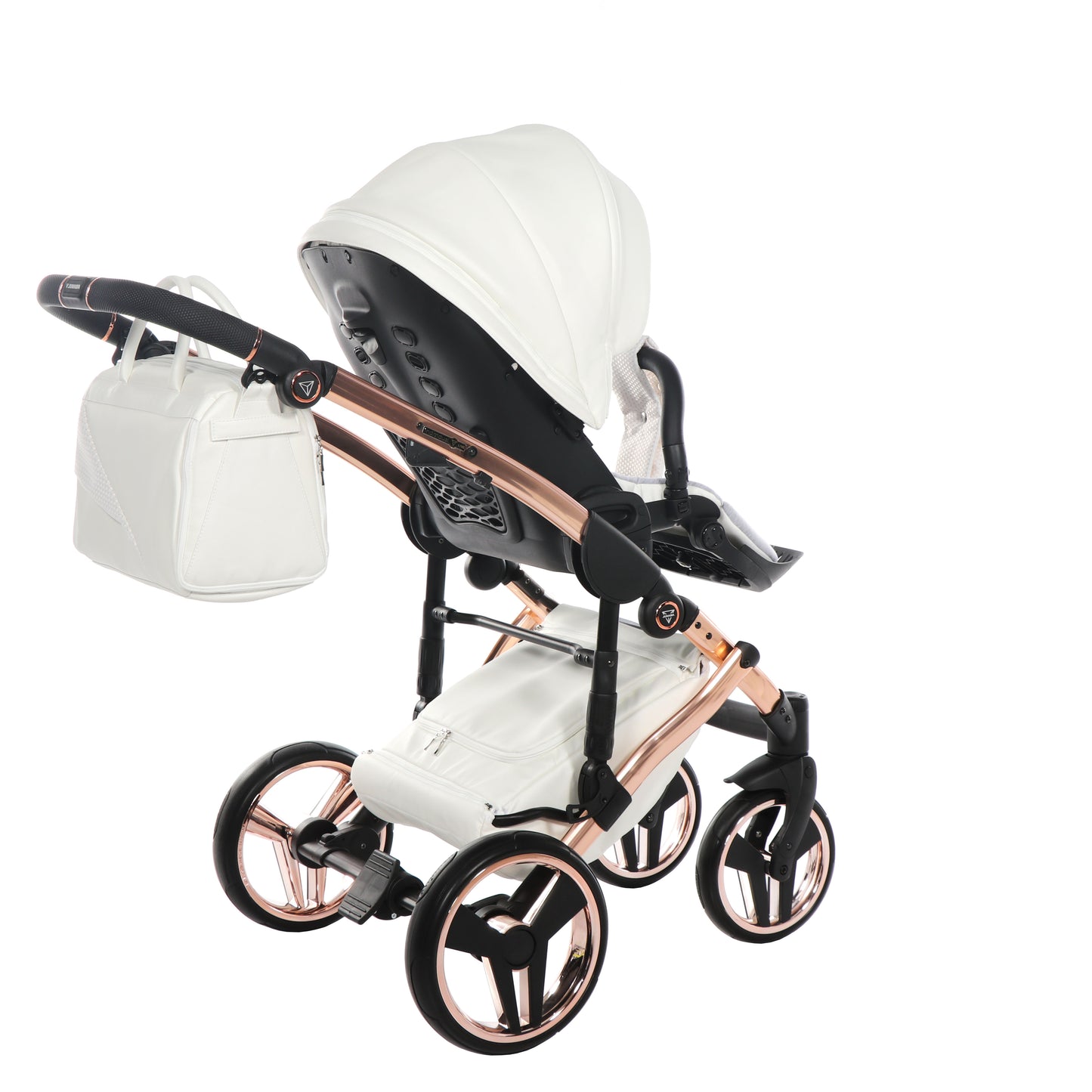 Junama INDIVIDUAL 2 in 1 , prams and stroller, WHITE and ROSE GOLD