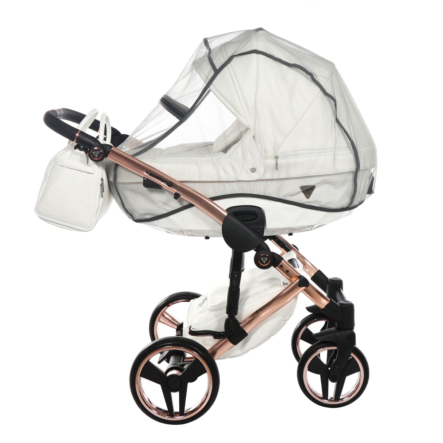 Junama INDIVIDUAL 2 in 1 , prams and stroller, WHITE and ROSE GOLD