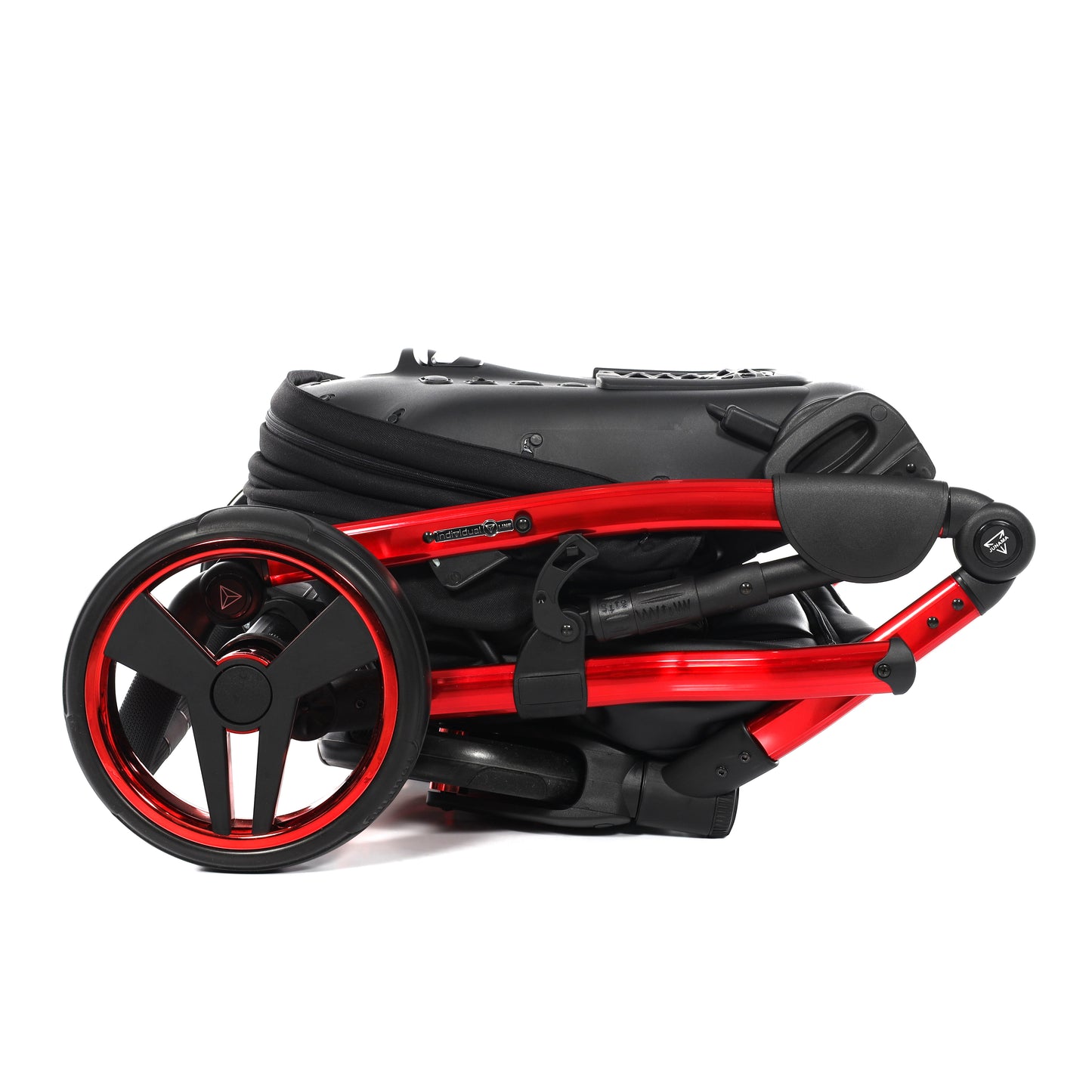 Junama INDIVIDUAL 2 in 1 , prams and stroller, BLACK and RED