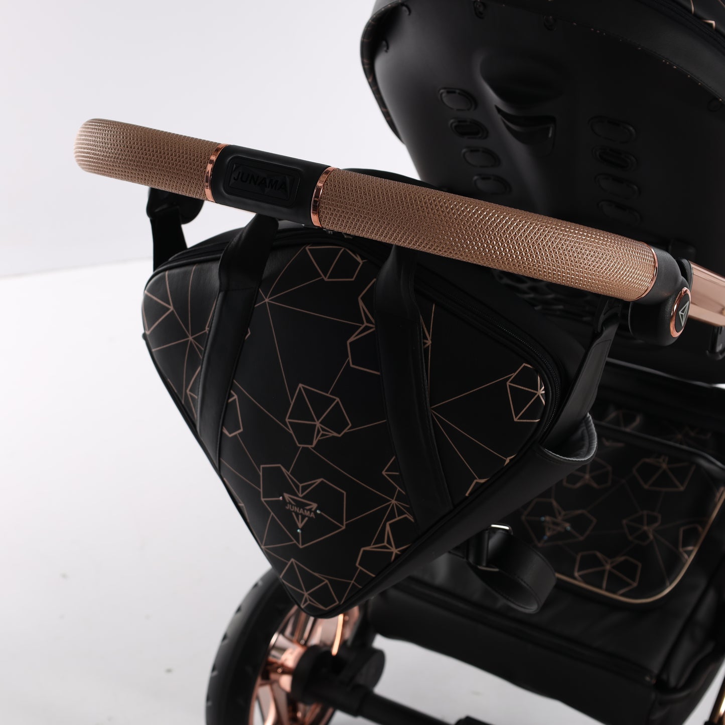 Junama HEART 2 in 1 , prams and stroller, BLACK COPPER 02