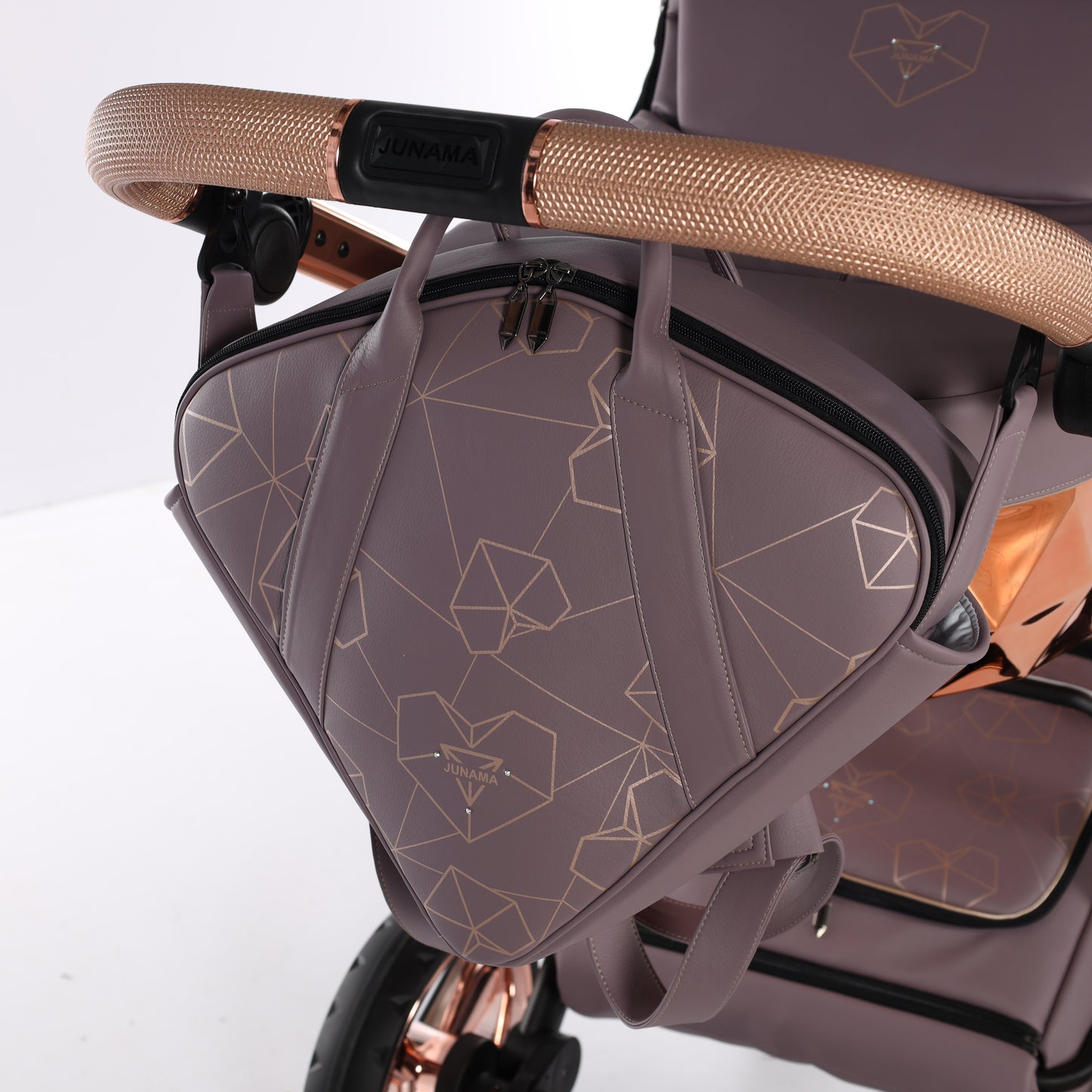 Junama HEART 2 in 1 , prams and stroller, VIOLET AND COPPER 04