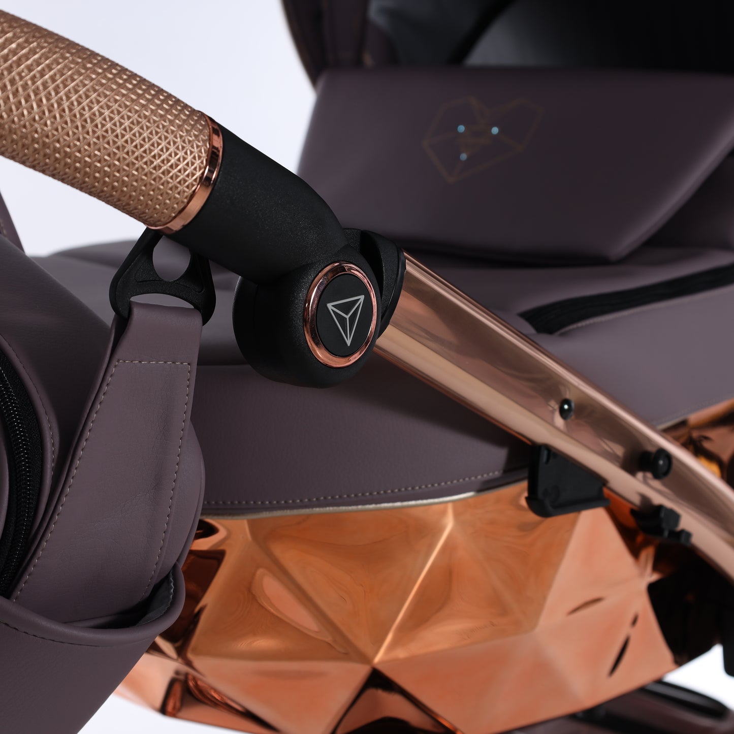 Junama HEART 2 in 1 , prams and stroller, VIOLET AND COPPER 04
