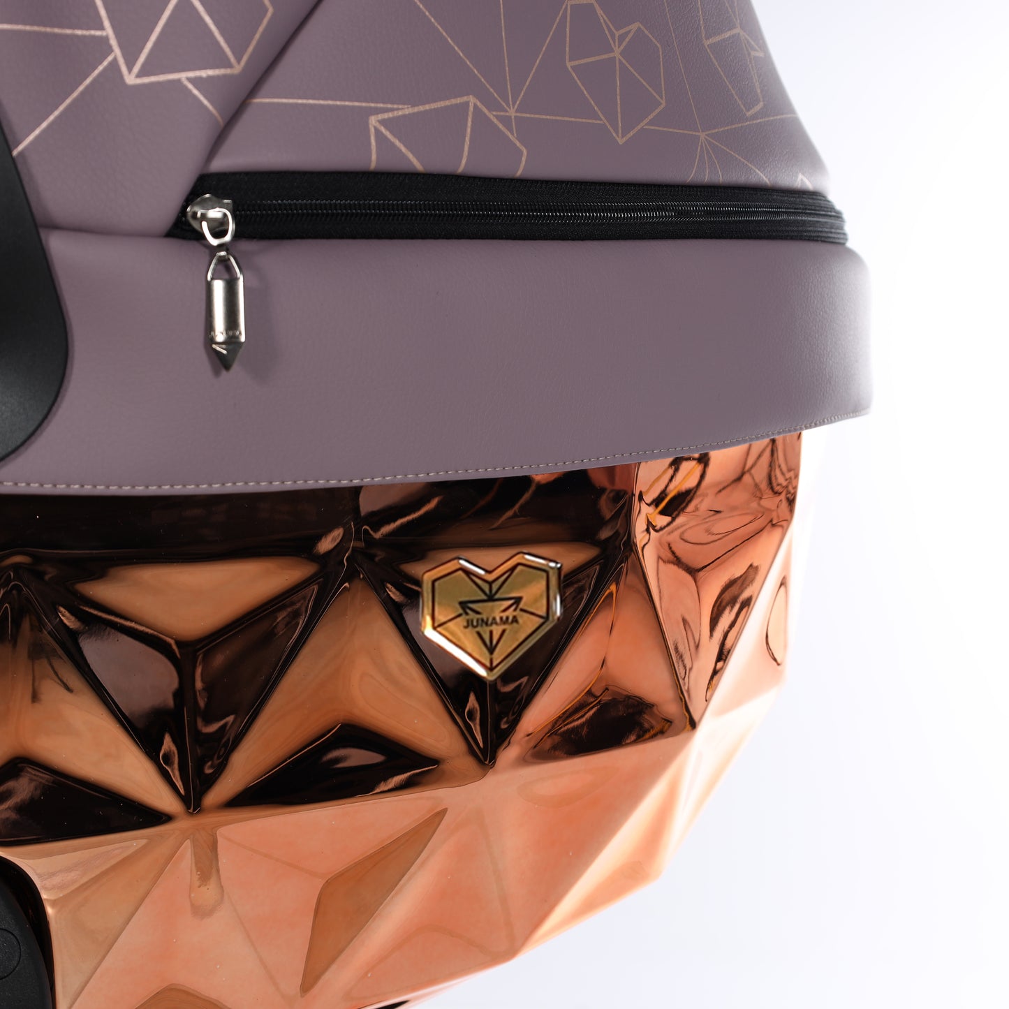 Junama HEART 2 in 1 , prams and stroller, VIOLET AND COPPER 04