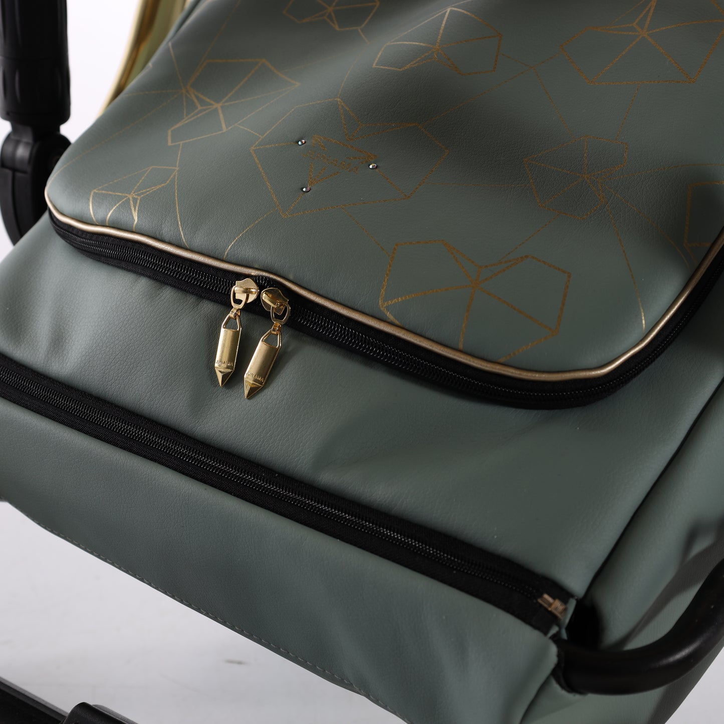 Junama HEART 2 in 1 , prams and stroller, GREEN AND GOLD 03