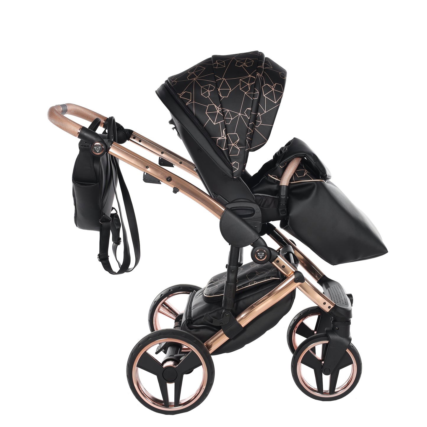 Junama HEART 2 in 1 , prams and stroller, BLACK COPPER 02