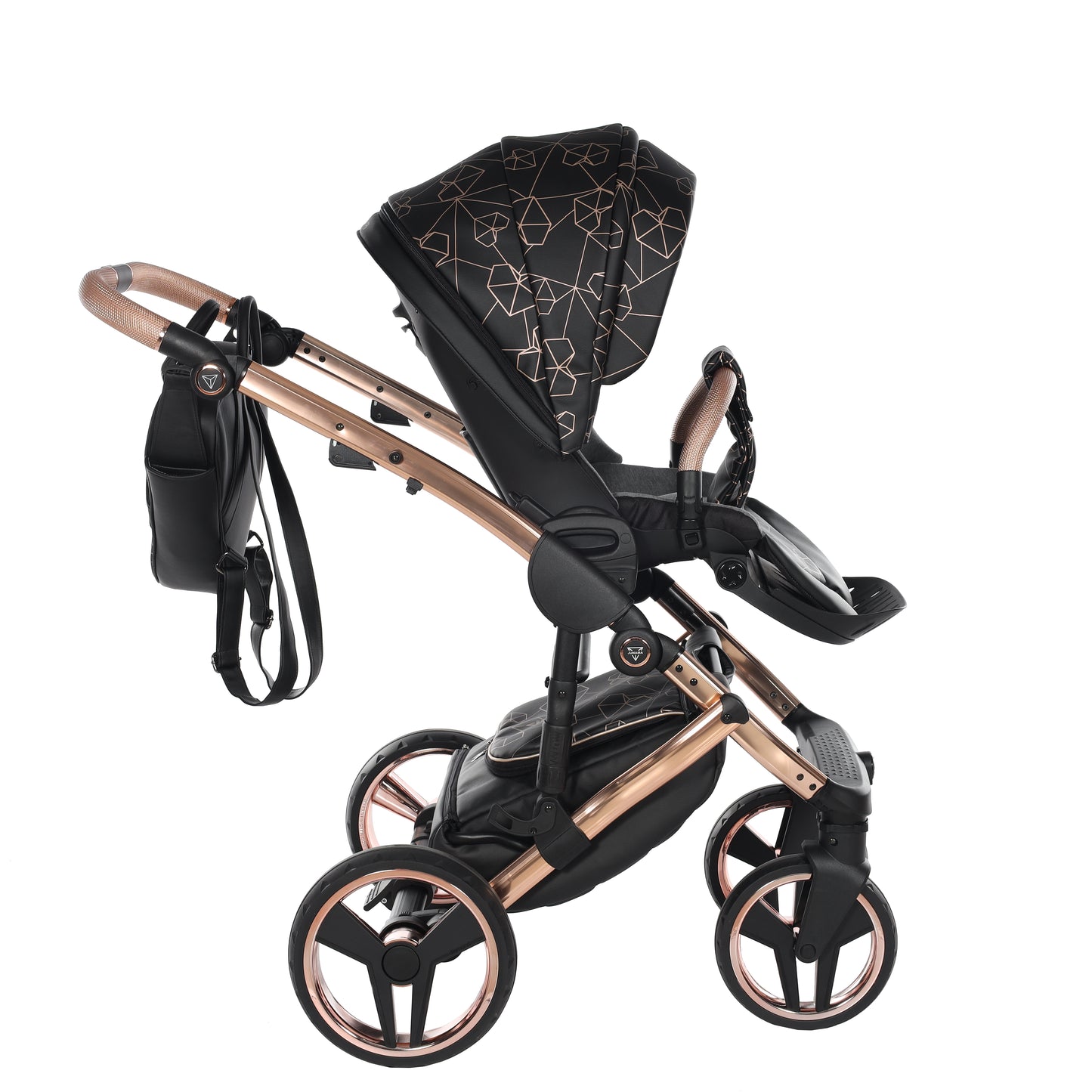 Junama HEART 2 in 1 , prams and stroller, BLACK COPPER 02