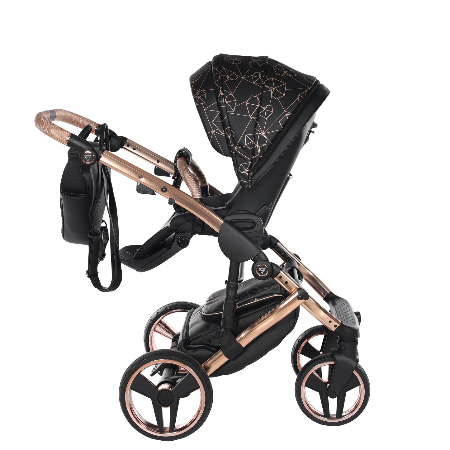 Junama HEART 2 in 1 , prams and stroller, BLACK COPPER 02
