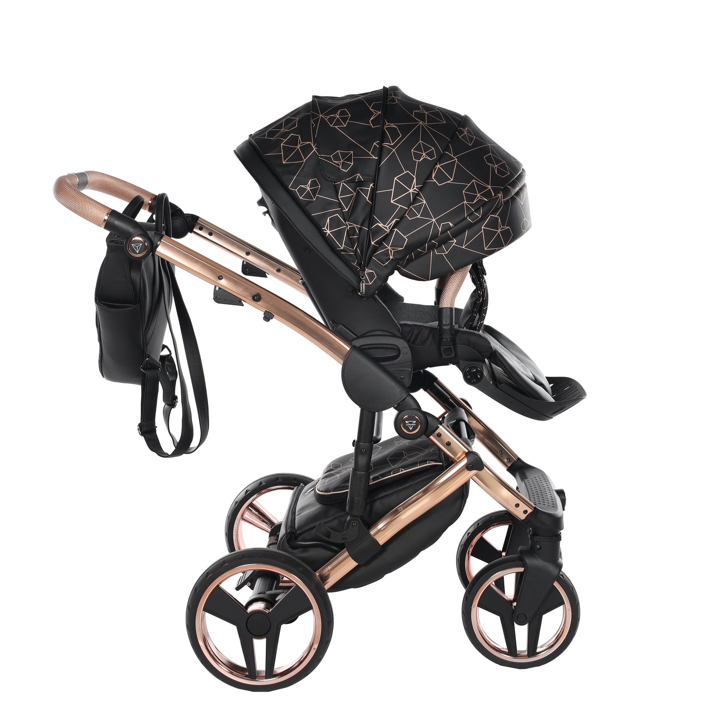 Junama HEART 2 in 1 , prams and stroller, BLACK COPPER 02