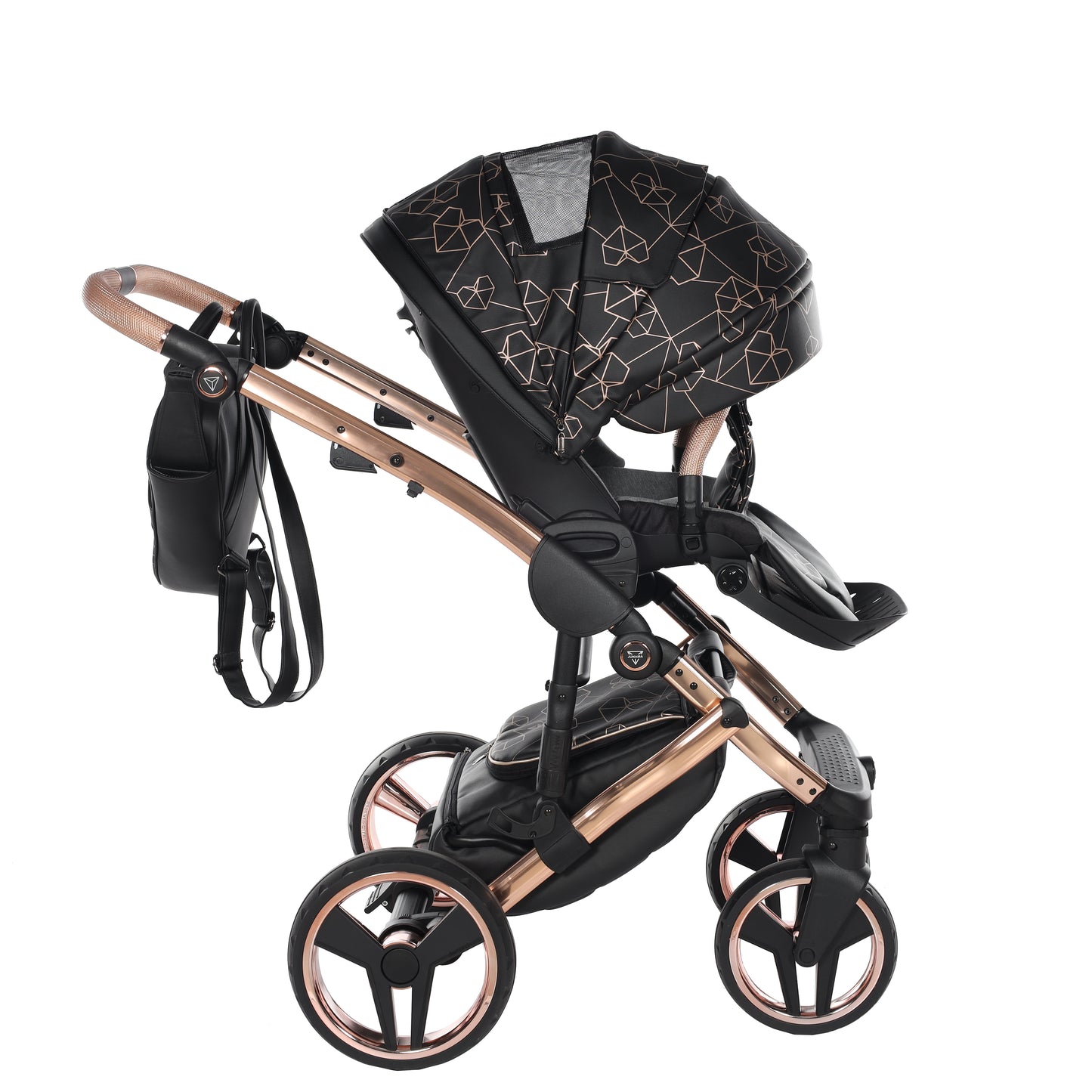 Junama HEART 2 in 1 , prams and stroller, BLACK COPPER 02