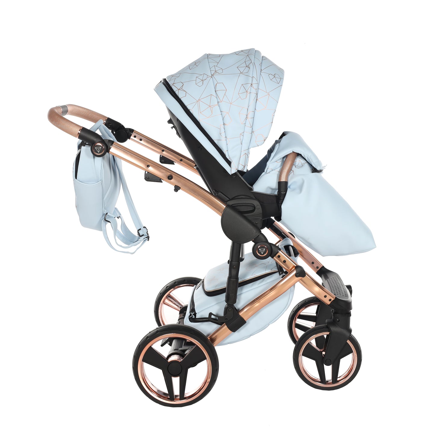 Junama HEART 2 in 1 , prams and stroller, BLUE AND COPPER 05