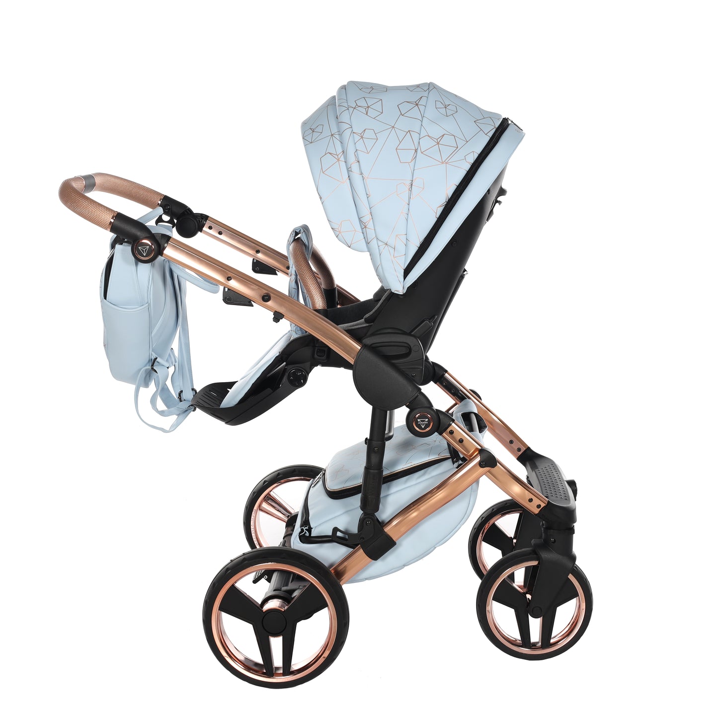 Junama HEART 2 in 1 , prams and stroller, BLUE AND COPPER 05
