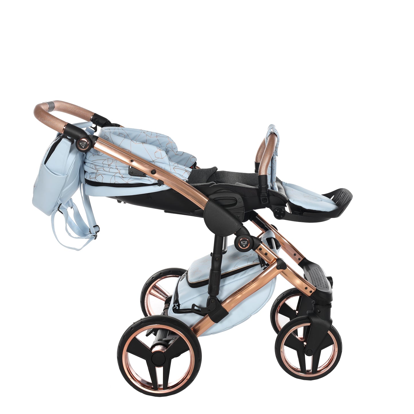 Junama HEART 2 in 1 , prams and stroller, BLUE AND COPPER 05