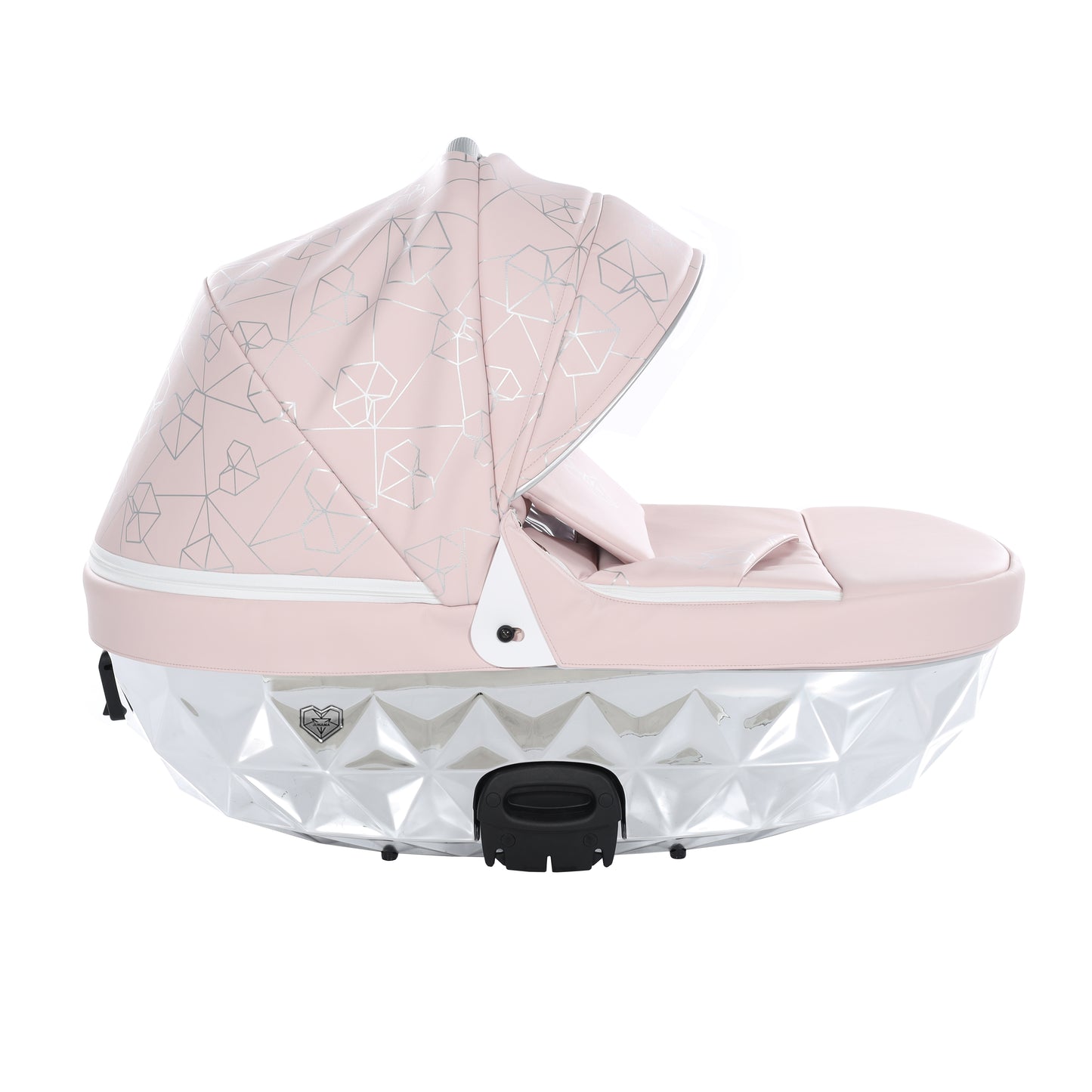 Junama HEART 2 in 1 , prams and stroller, PINK AND SILVER 06