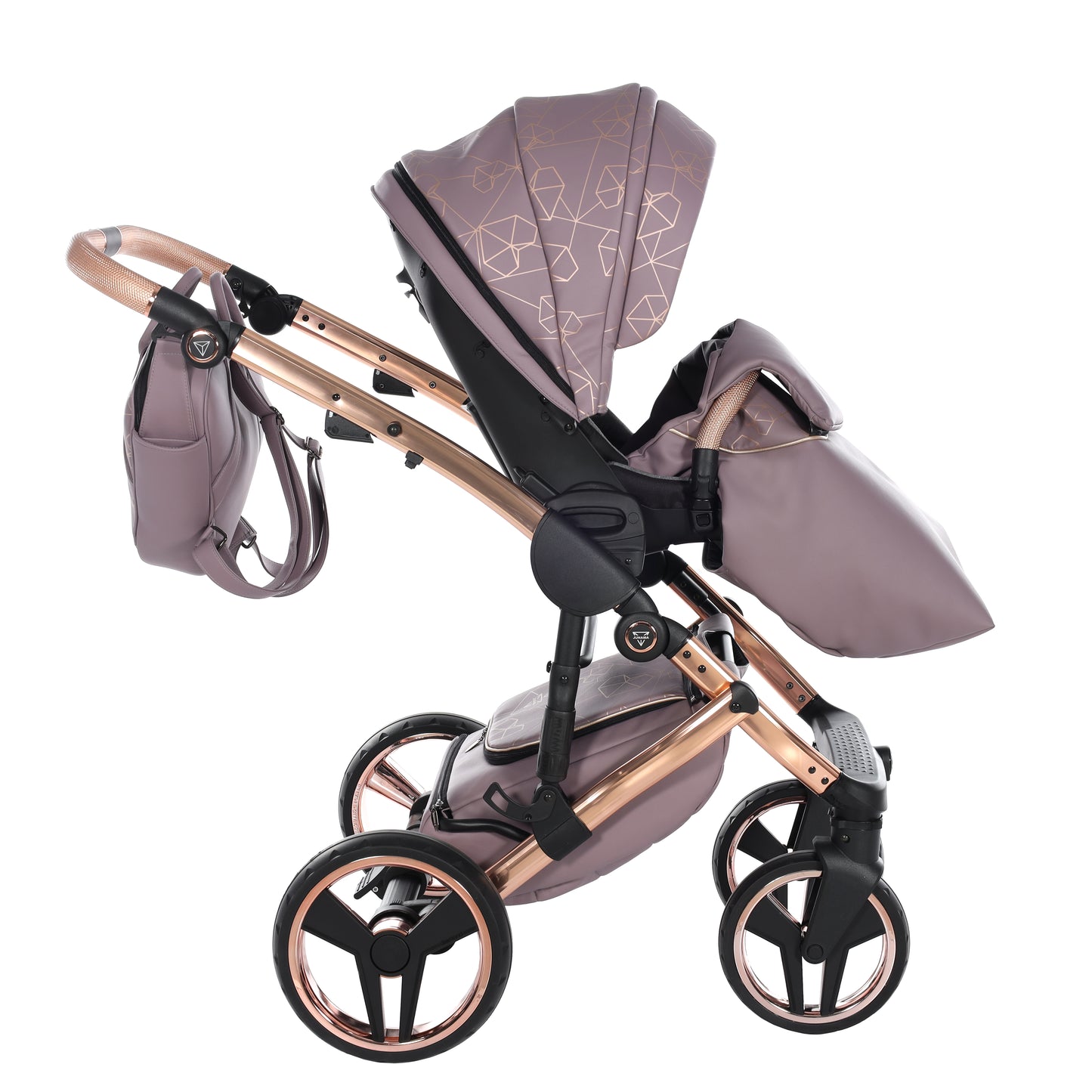 Junama HEART 2 in 1 , prams and stroller, VIOLET AND COPPER 04