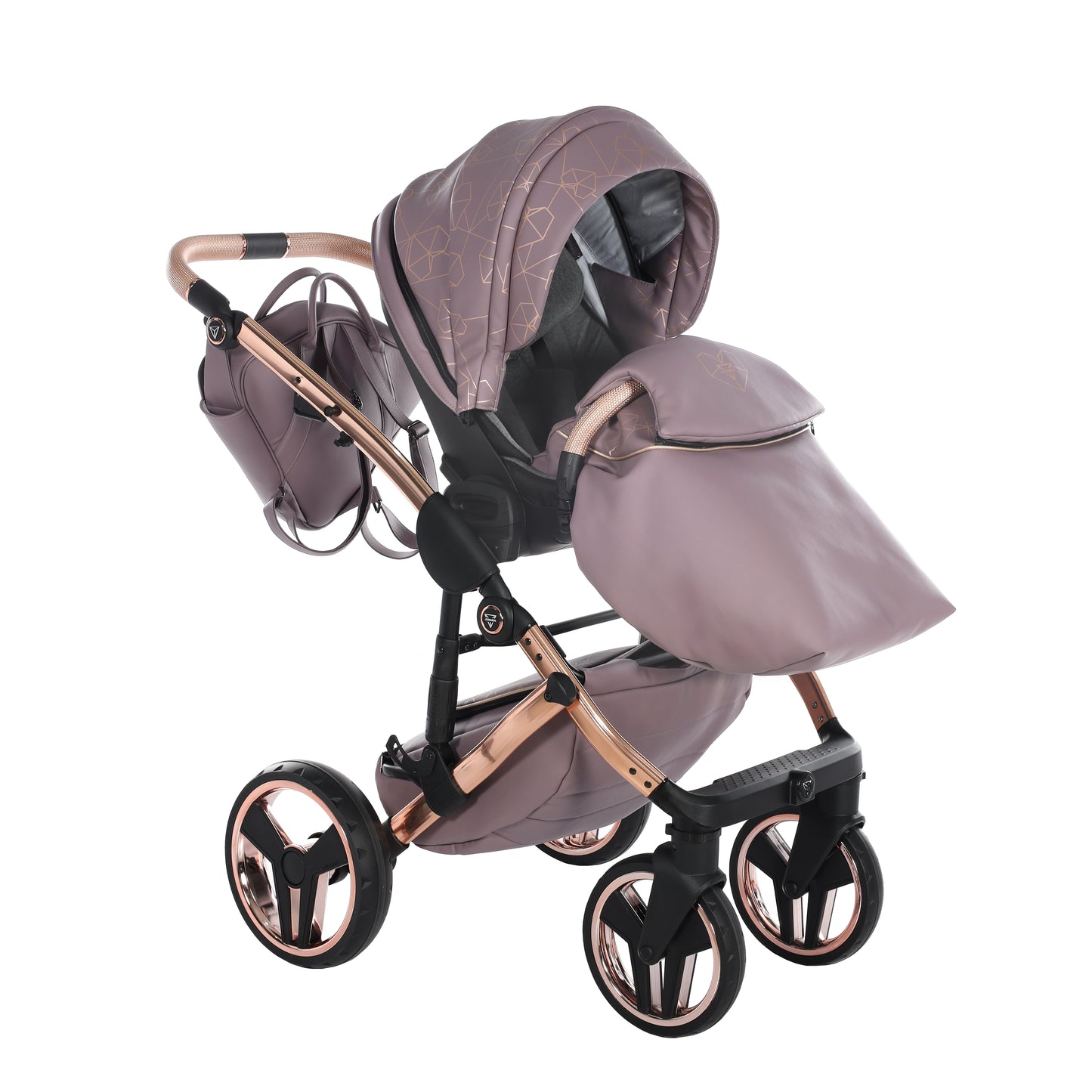 Junama HEART 2 in 1 , prams and stroller, VIOLET AND COPPER 04