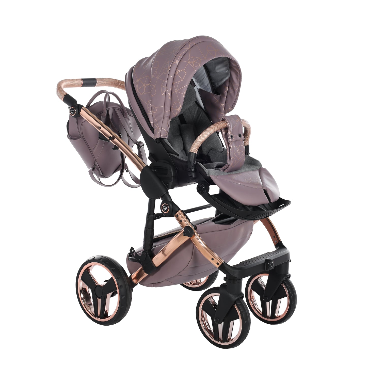 Junama HEART 2 in 1 , prams and stroller, VIOLET AND COPPER 04