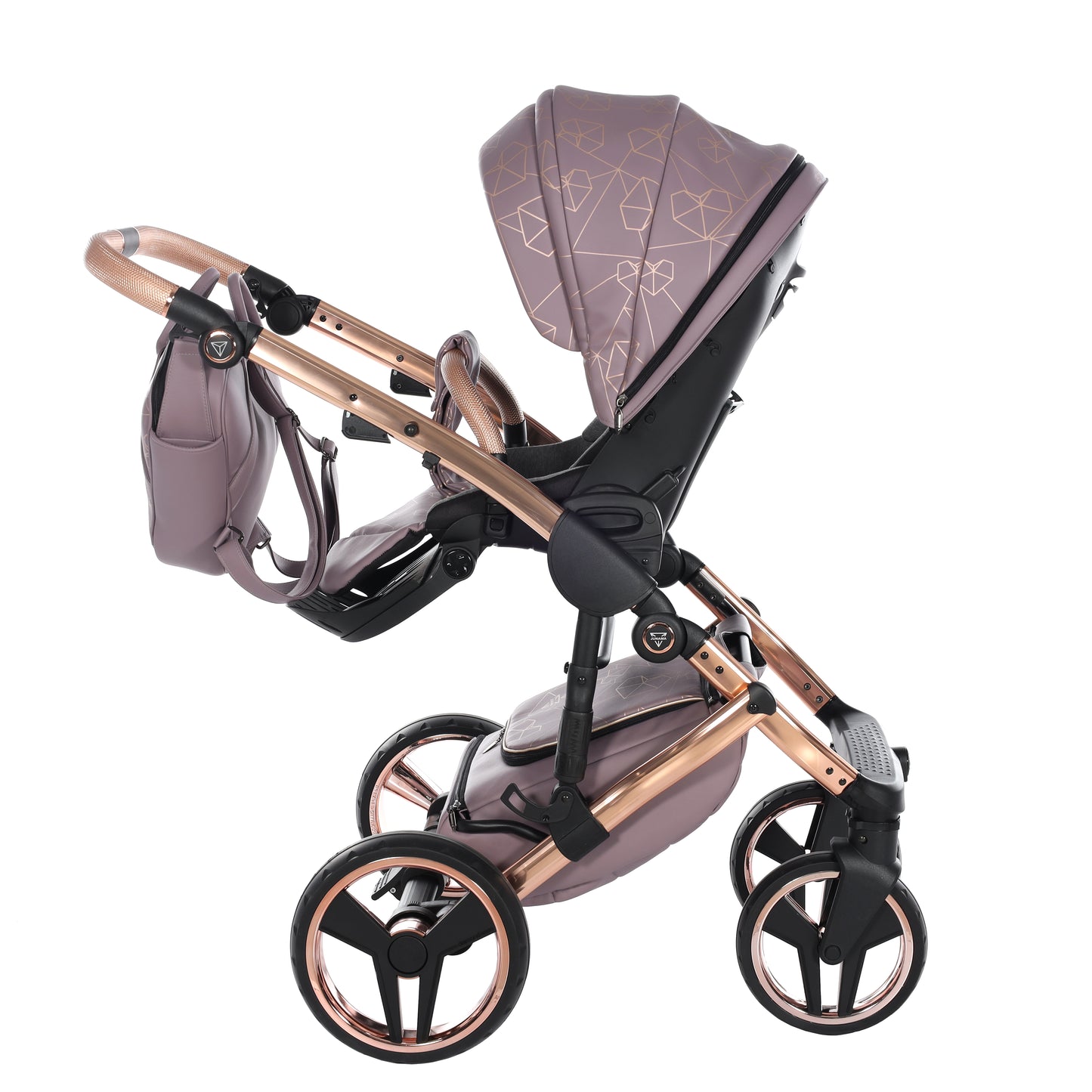 Junama HEART 2 in 1 , prams and stroller, VIOLET AND COPPER 04